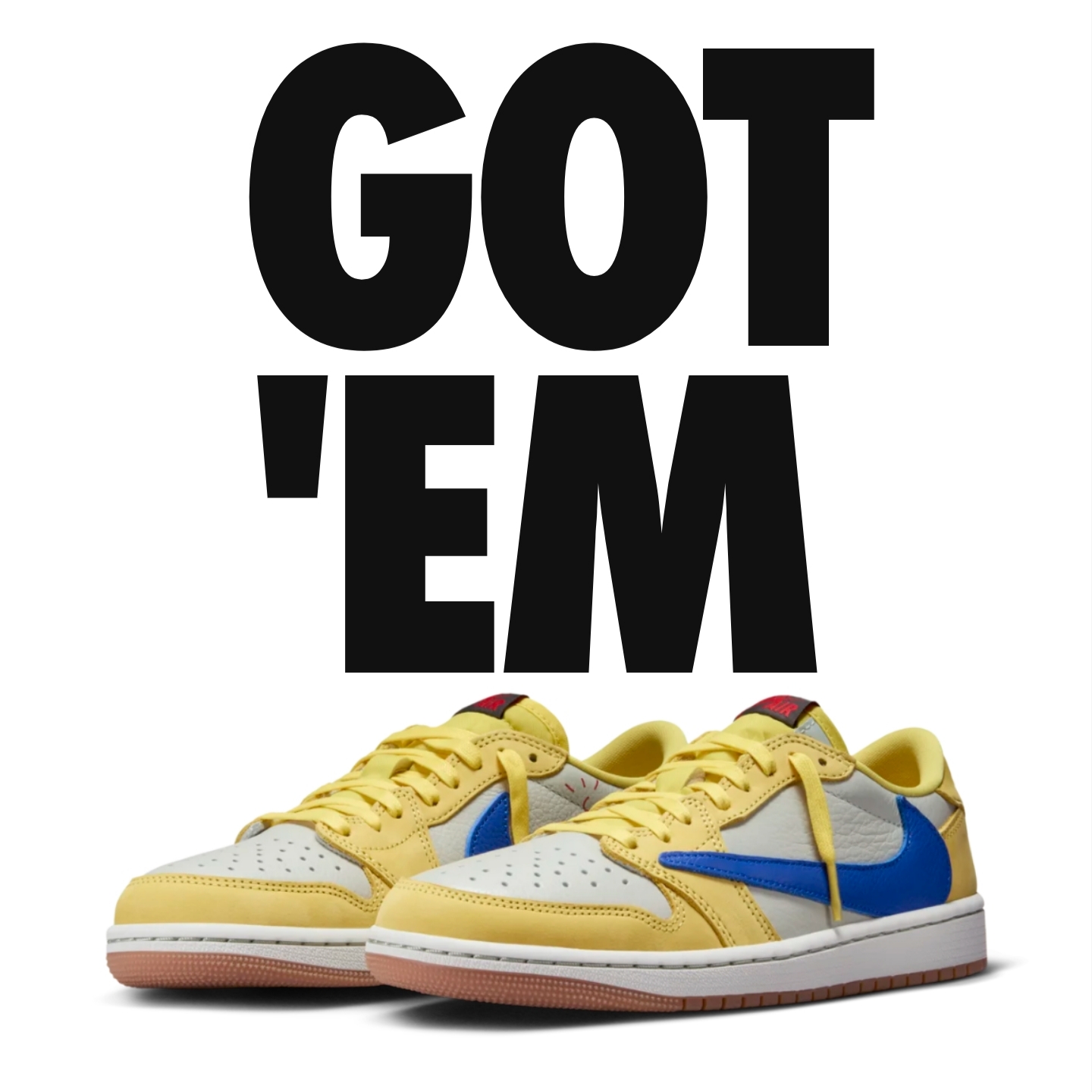 (W) Jordan 1 x Travis Scott Retro Low OG SP Canary 착용 스타일