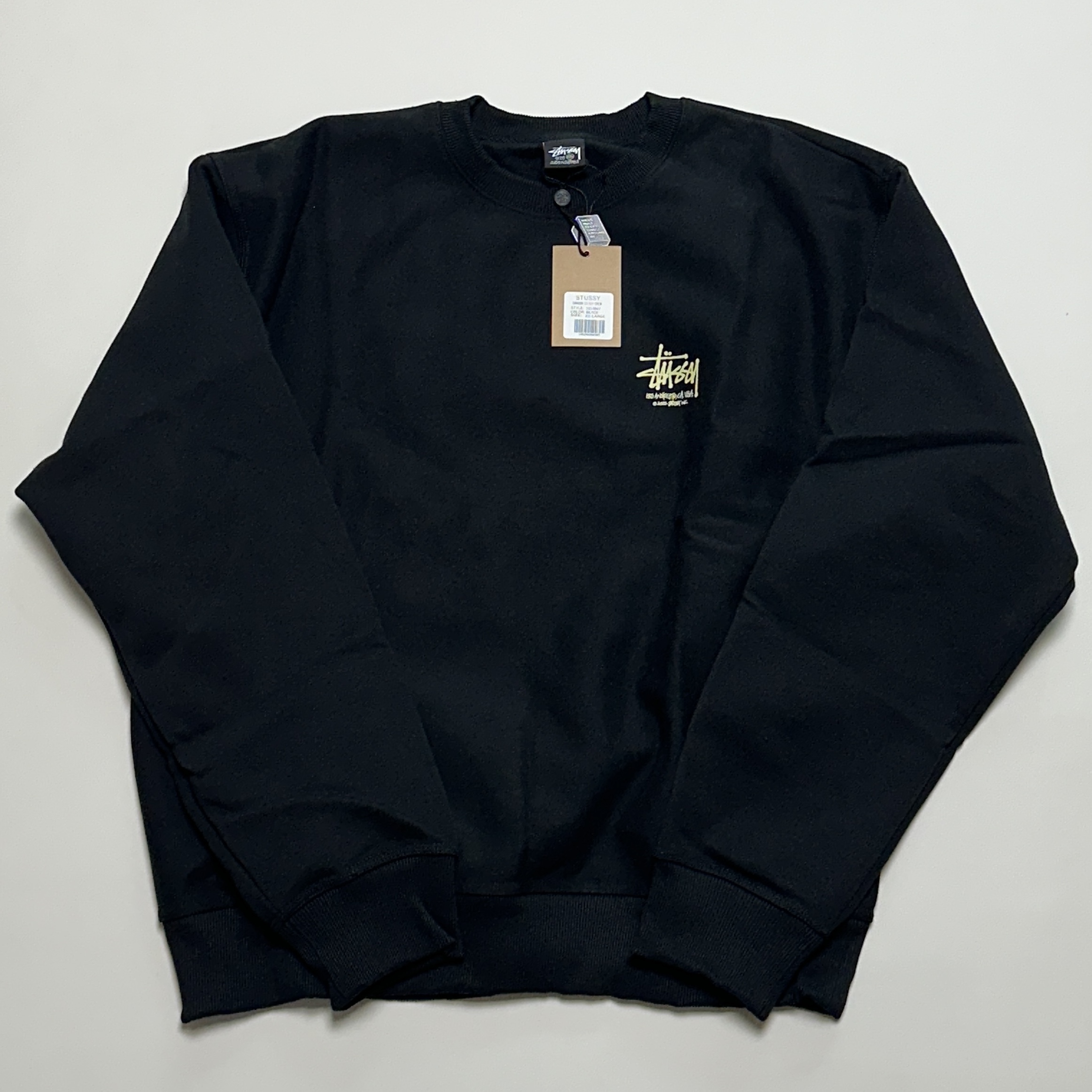 Stussy Dragon Crew Black 착용 스타일 - 1