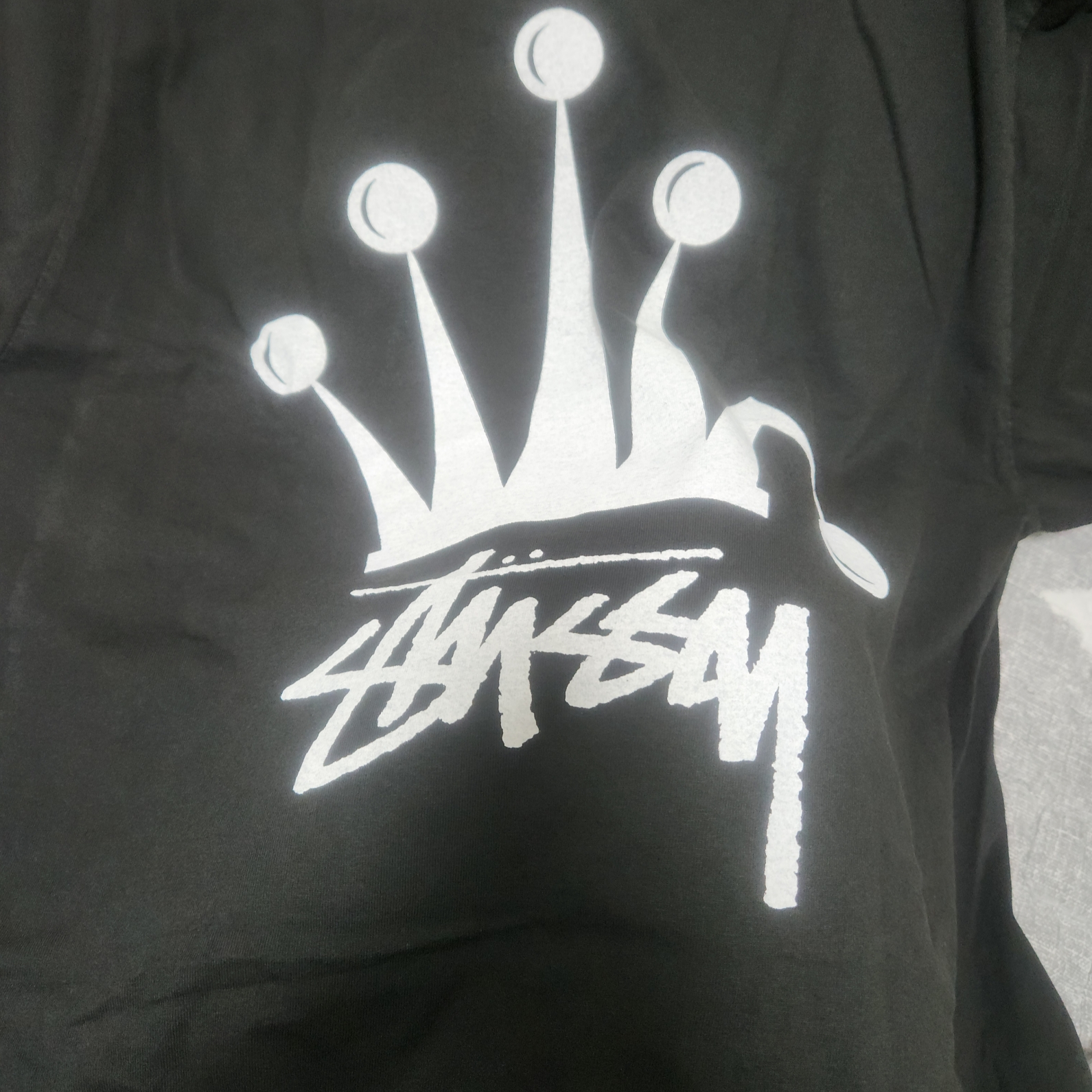 Stussy Regal Crown Pigment Dyed T-Shirt Black 착용 스타일