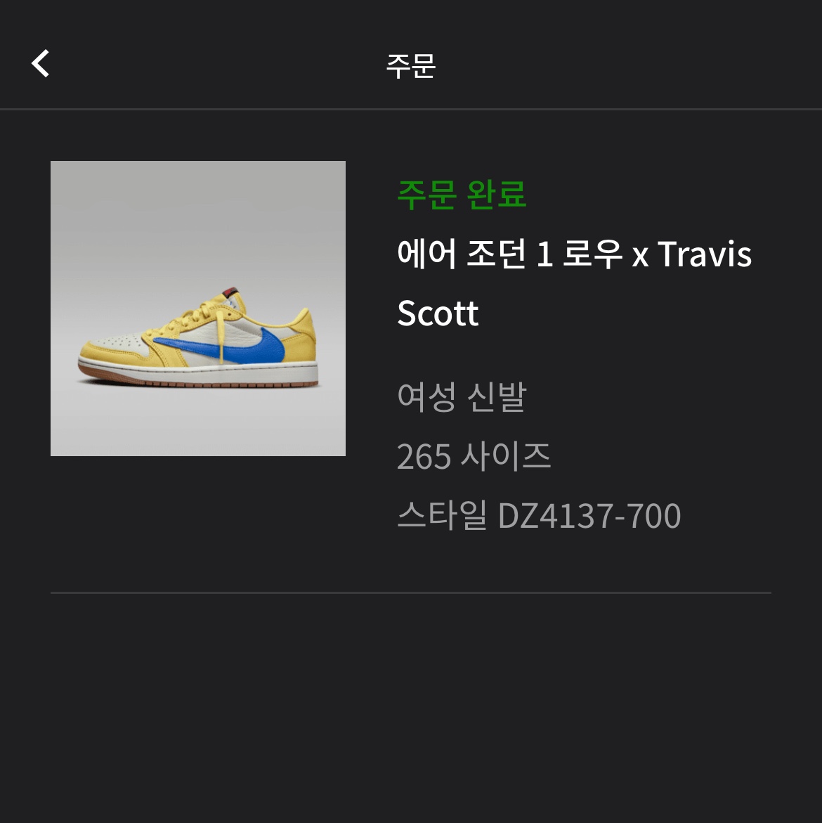 (W) Jordan 1 x Travis Scott Retro Low OG SP Canary 착용 스타일
