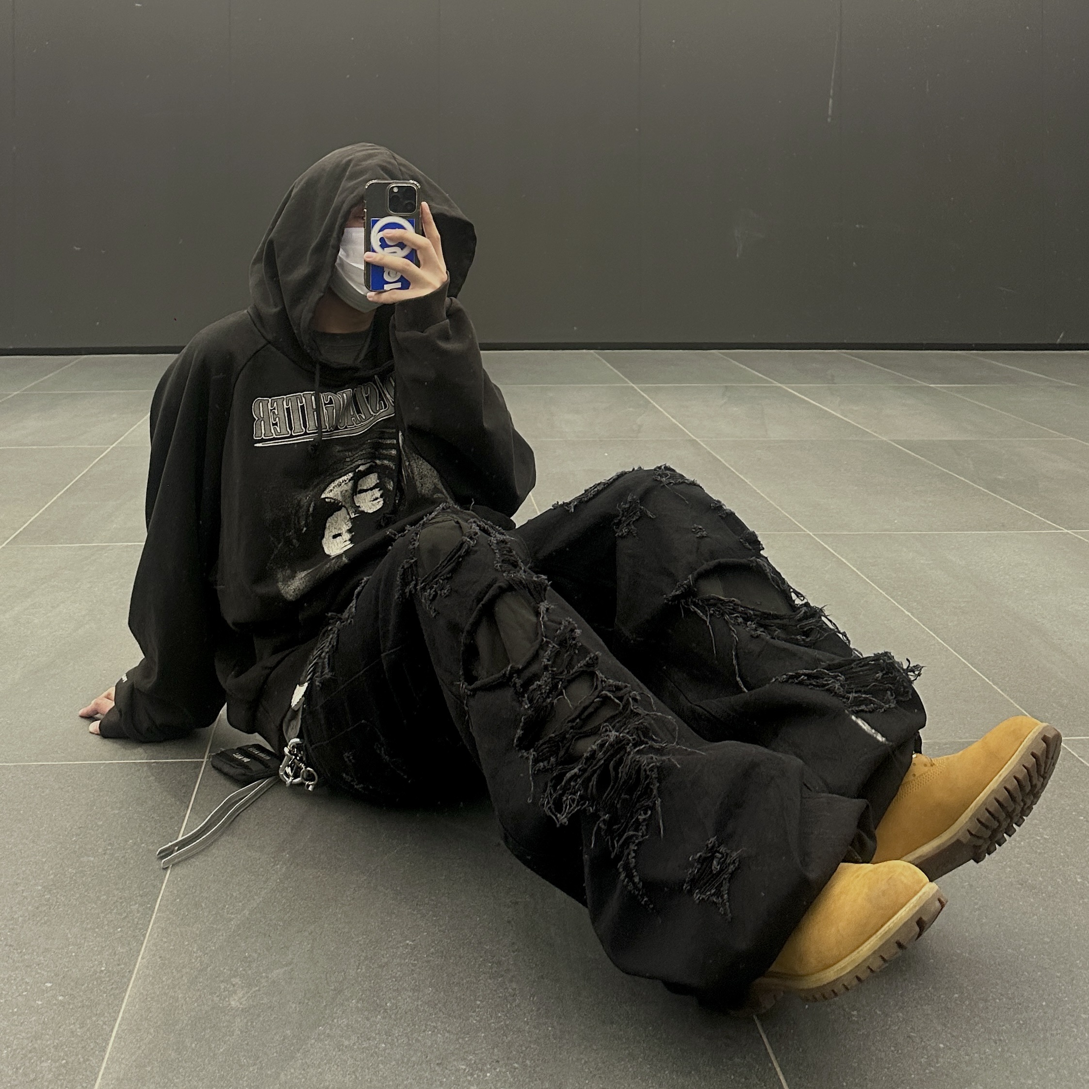 Timberland x Comme des Garcons Shirt x Supreme 6 Inch Boot Wheat - Medium, Project G/R Mind Slaughter Vintage Washeed Hoodie Black 착용 스타일 - 1