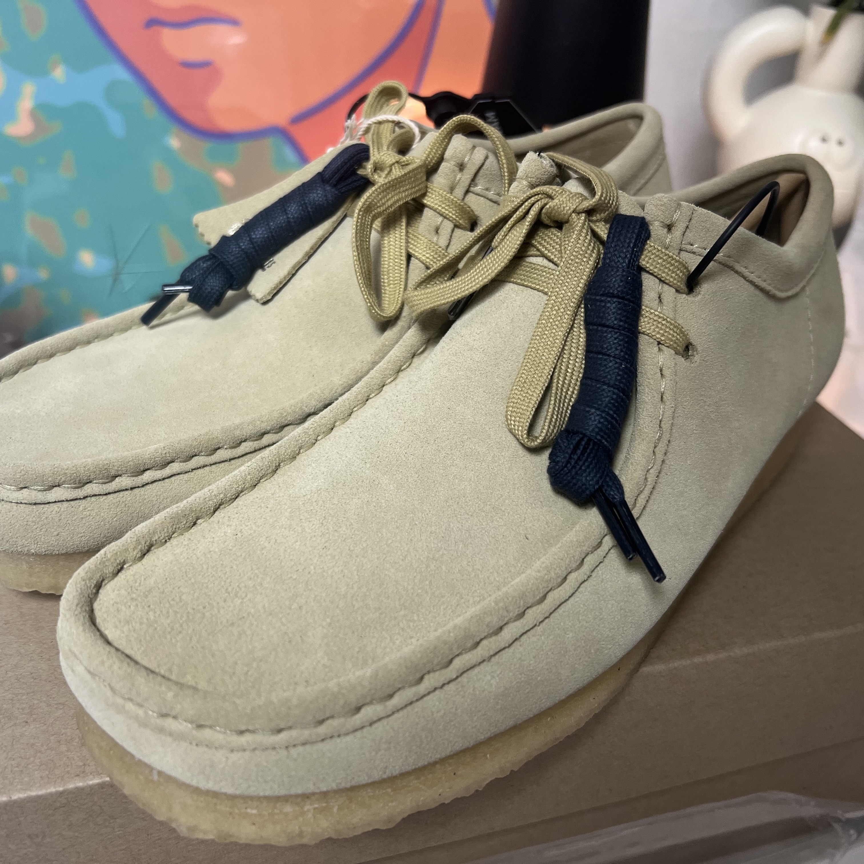 Clarks Wallabee Maple Suede 착용 스타일 - 1