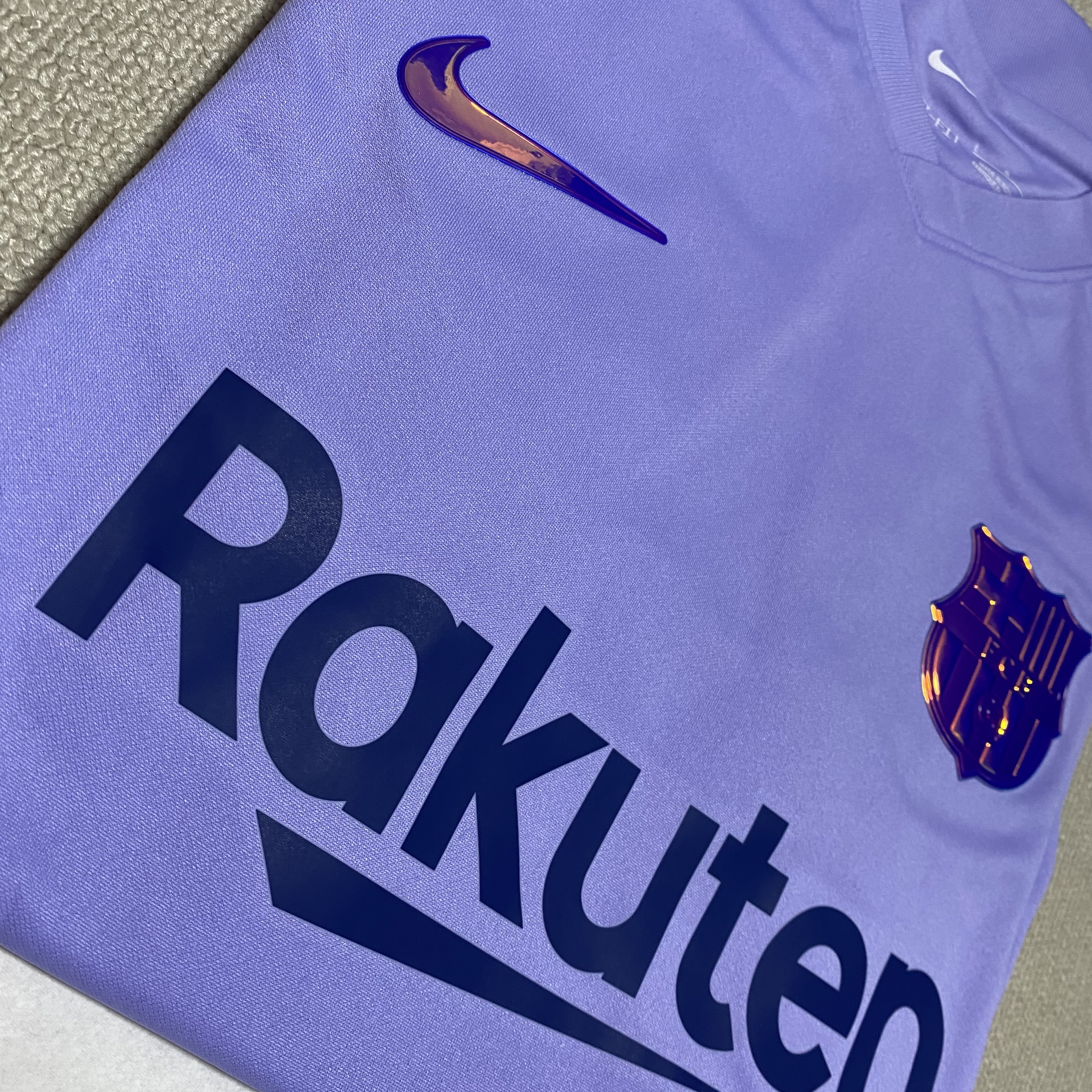 Nike FC Barcelona 2021/22 Stadium Away Jersey Purple (Non Marking Ver.) 착용 스타일
