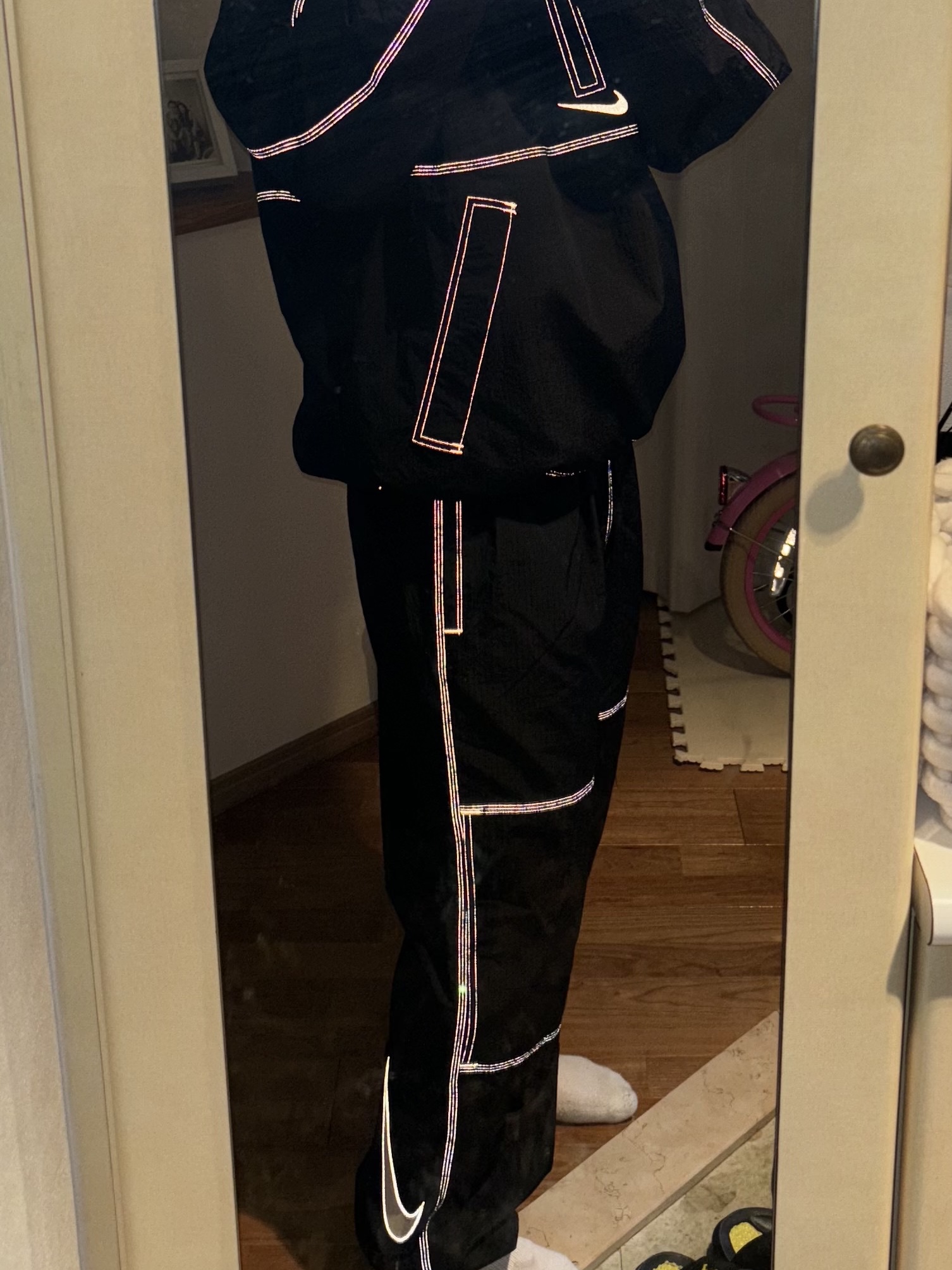 Supreme x Nike Ripstop Pullover Black - 24SS, Supreme x Nike Ripstop Track Pants Black - 24SS 착용 스타일 - 2