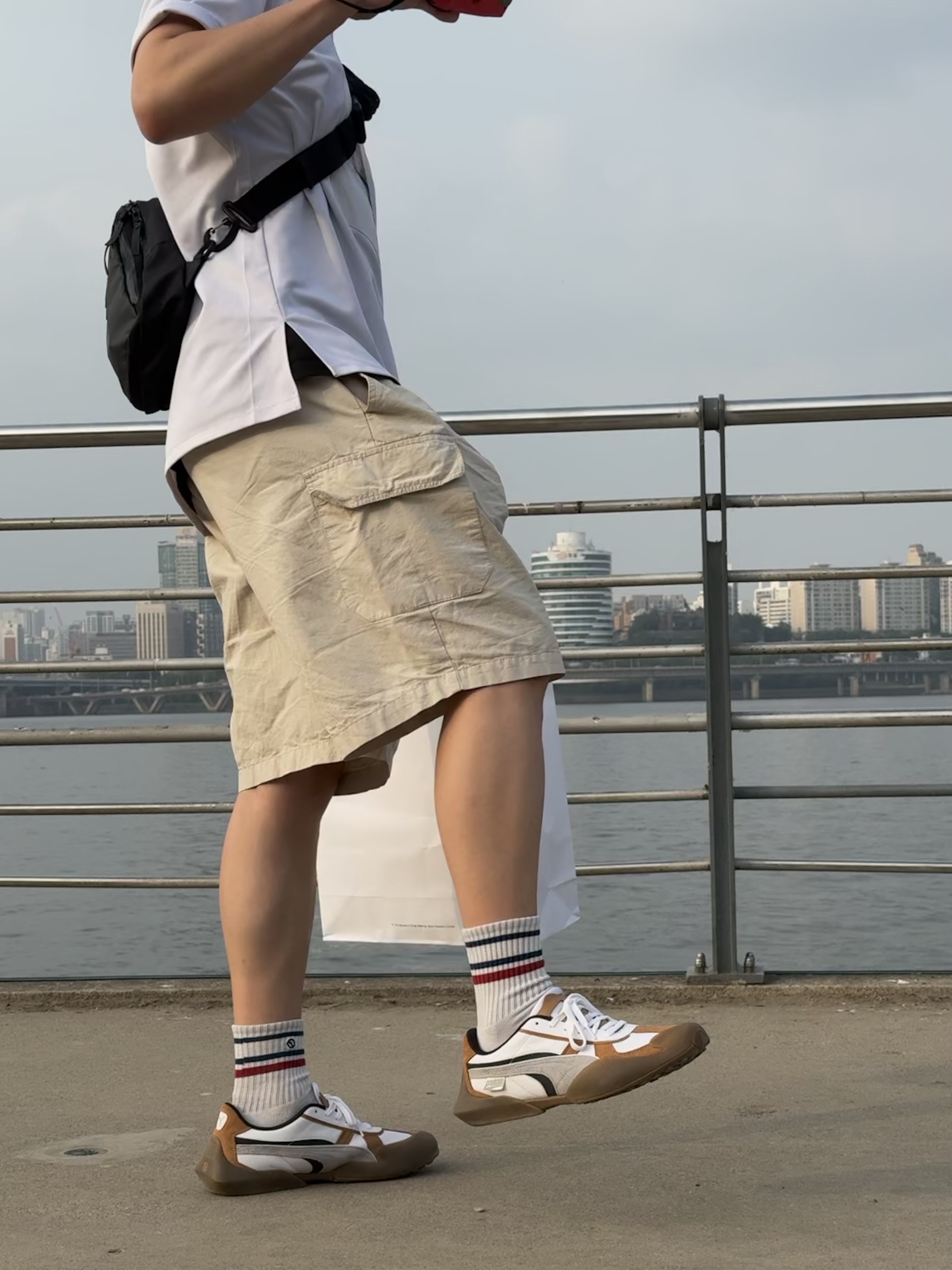 Puma Vaderon White Gum 착용 스타일 - 4