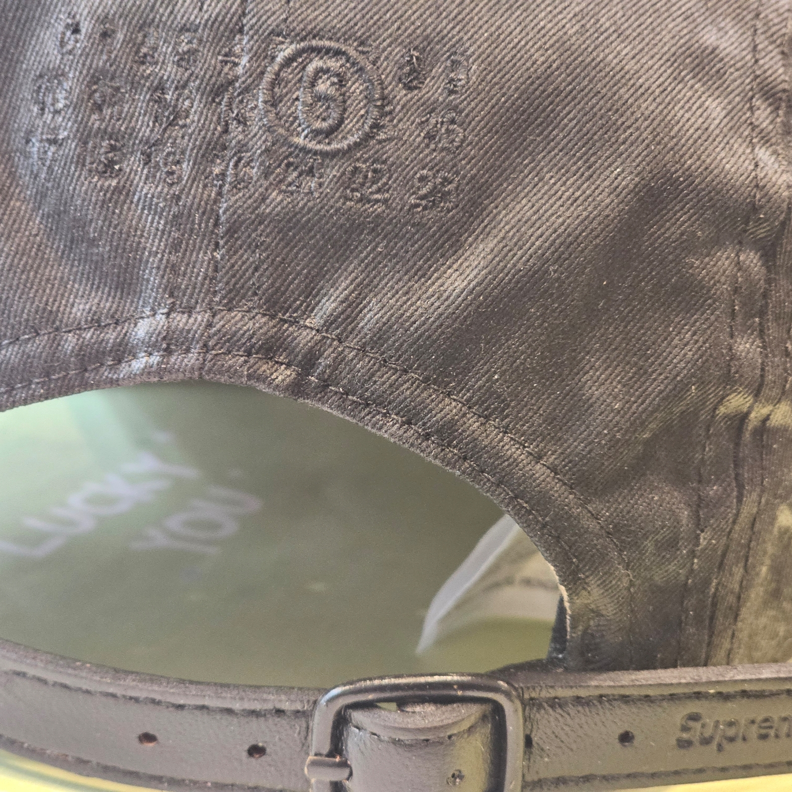 Supreme x MM6 Maison Margiela Painted Camp Cap Black - 24SS 착용 스타일 - 2