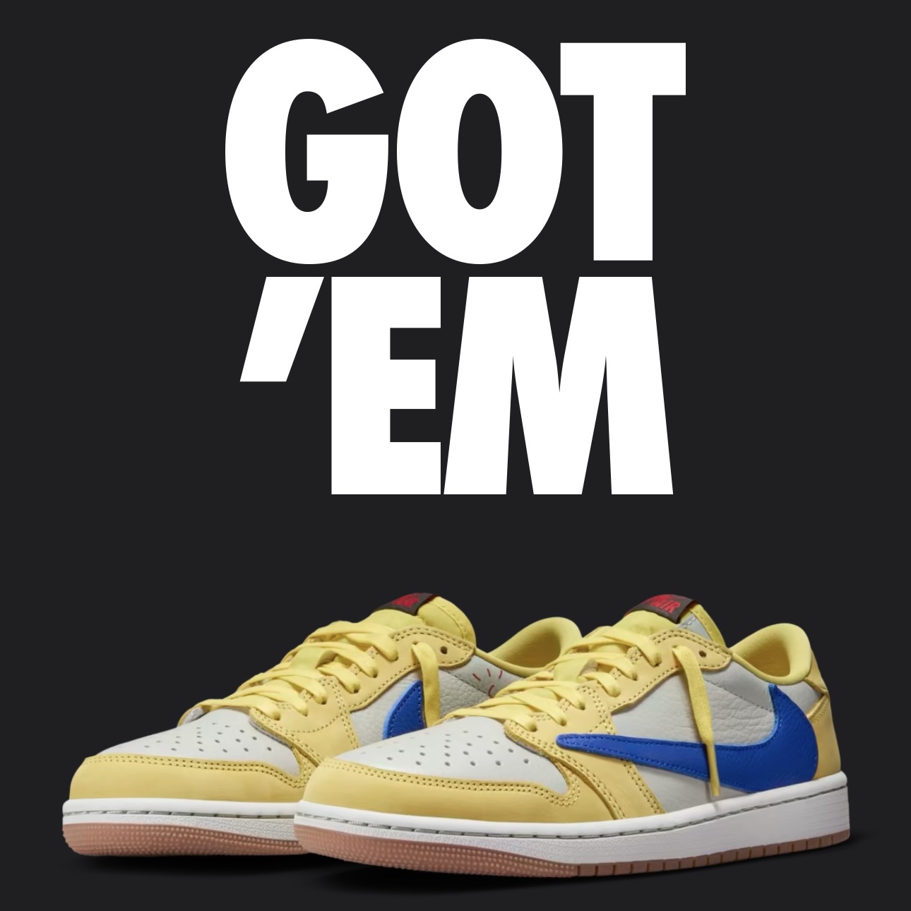 (W) Jordan 1 x Travis Scott Retro Low OG SP Canary 착용 스타일