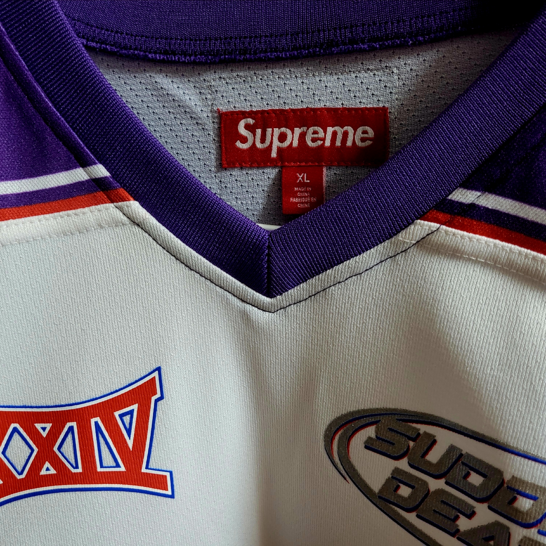 Supreme Sudden Death Football Jersey White - 24SS 착용 스타일 - 3