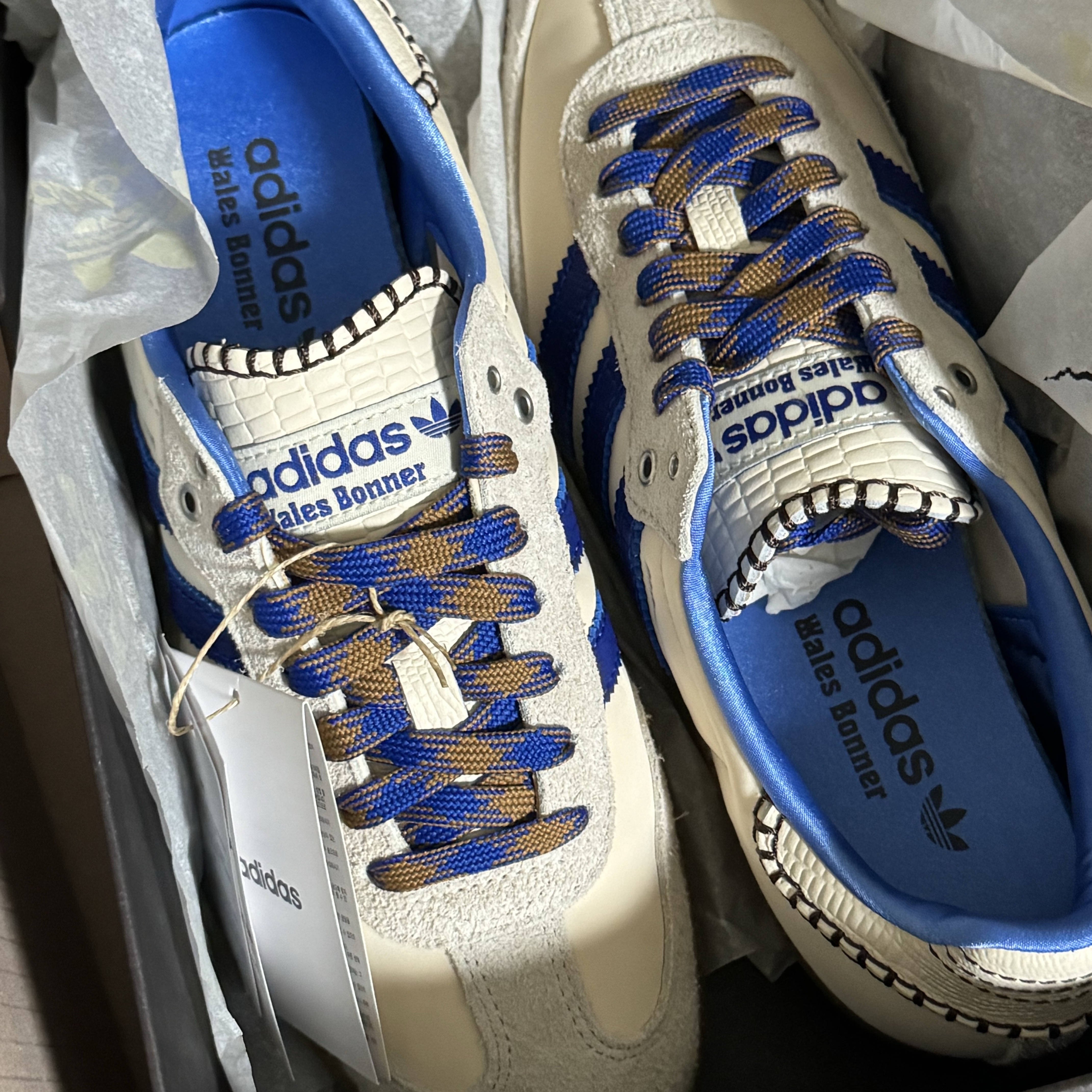 Adidas x Wales Bonner Samba Wonder Clay Royal Blue 착용 스타일