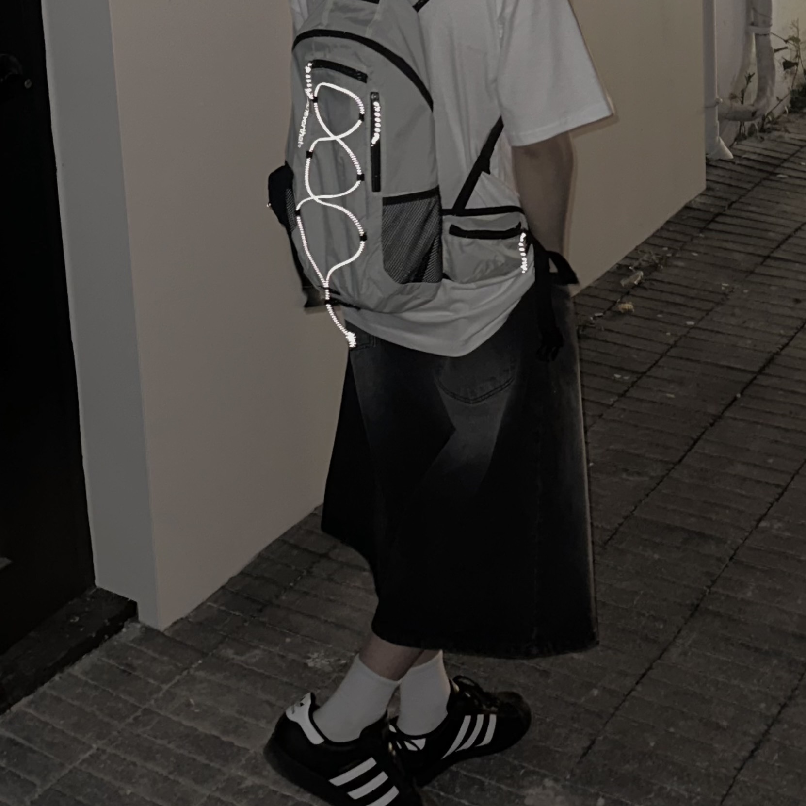 Adidas Superstar Core Black White, Thisisneverthat Traveler FT 15 Backpack Cream 착용 스타일