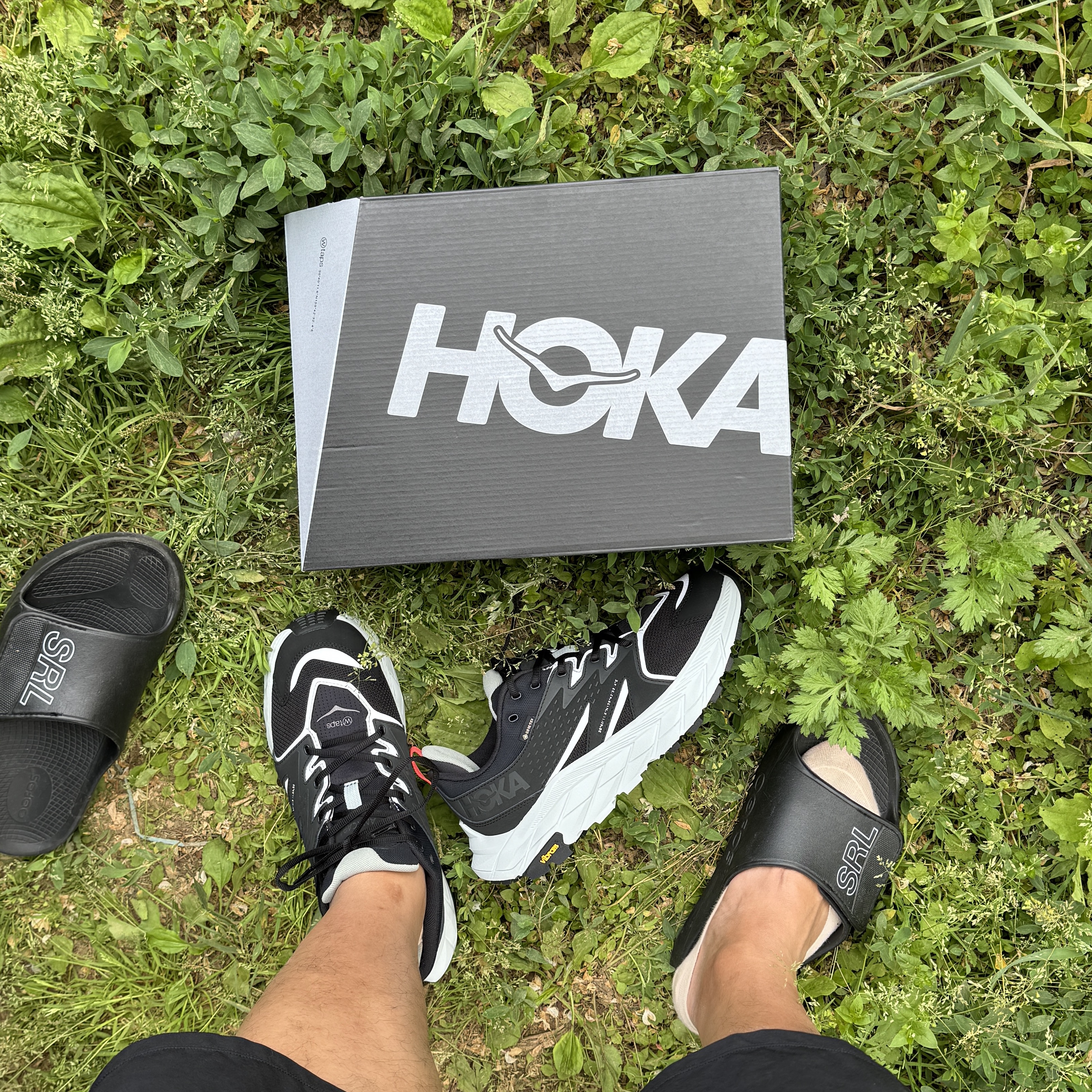 Hoka x WTAPS Anacapa Low GTX Black 착용 스타일
