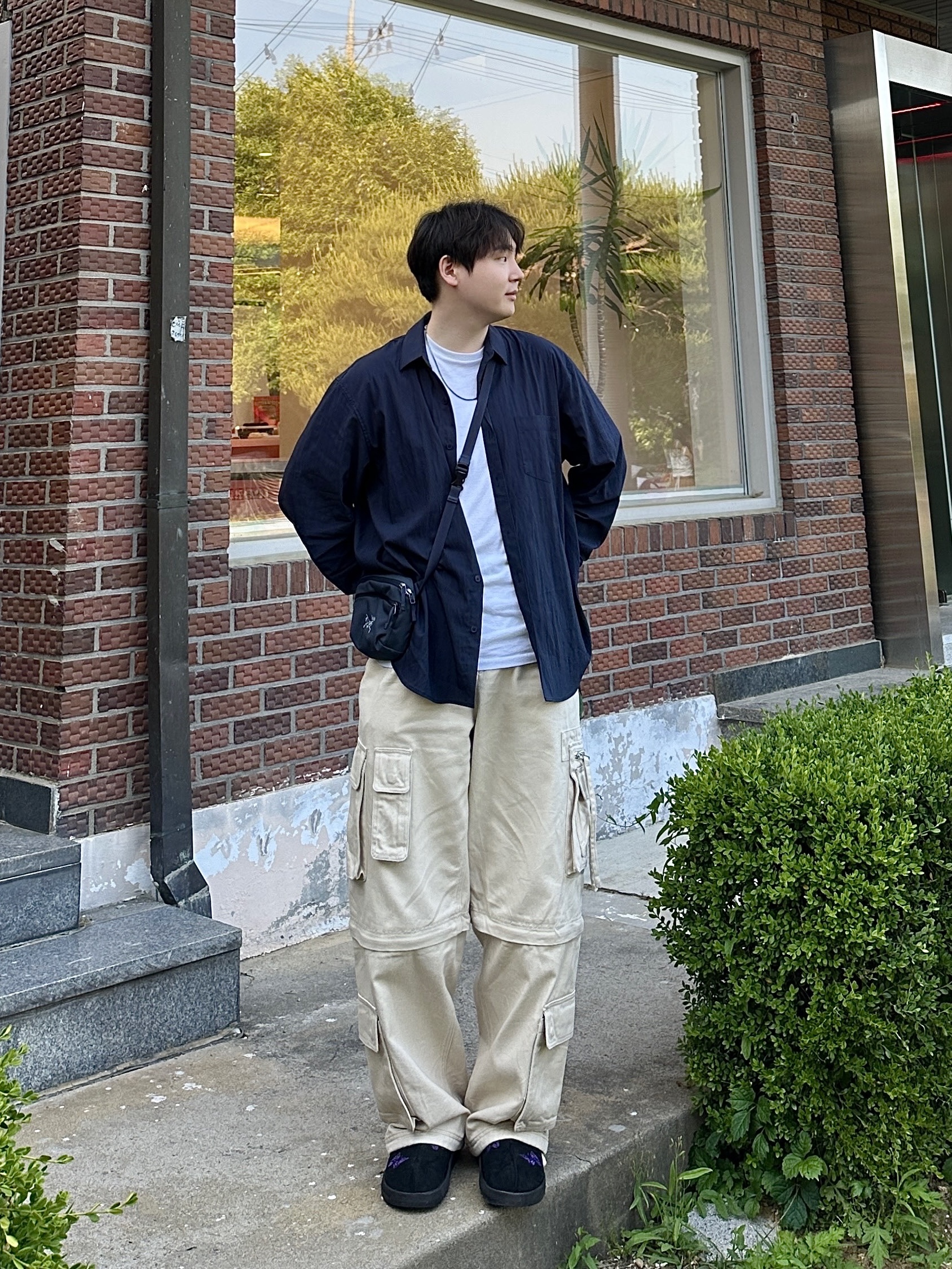 Arc'teryx Mantis 1 Waistpack Black Sapphire, Reebok x Needles Beatnik Moc Core Black Extreme Purple 착용 스타일 - 2