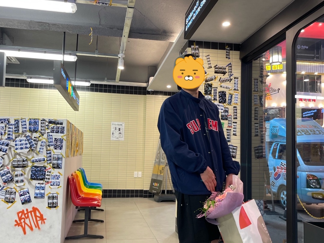 Supreme Arc Denim Coaches Jacket Navy - 24SS 착용 스타일
