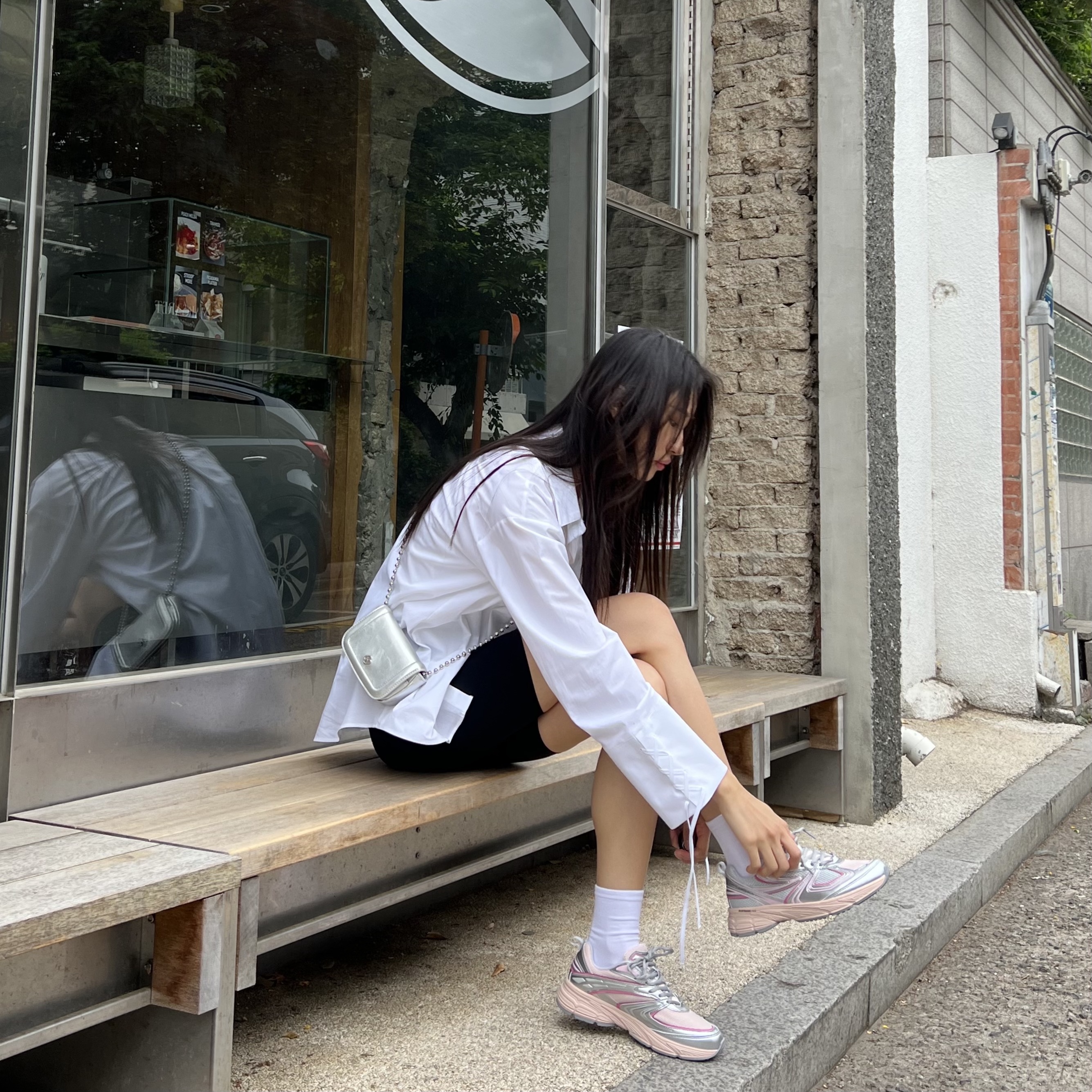 Fila Interun Pink Blossom 착용 스타일 - 2