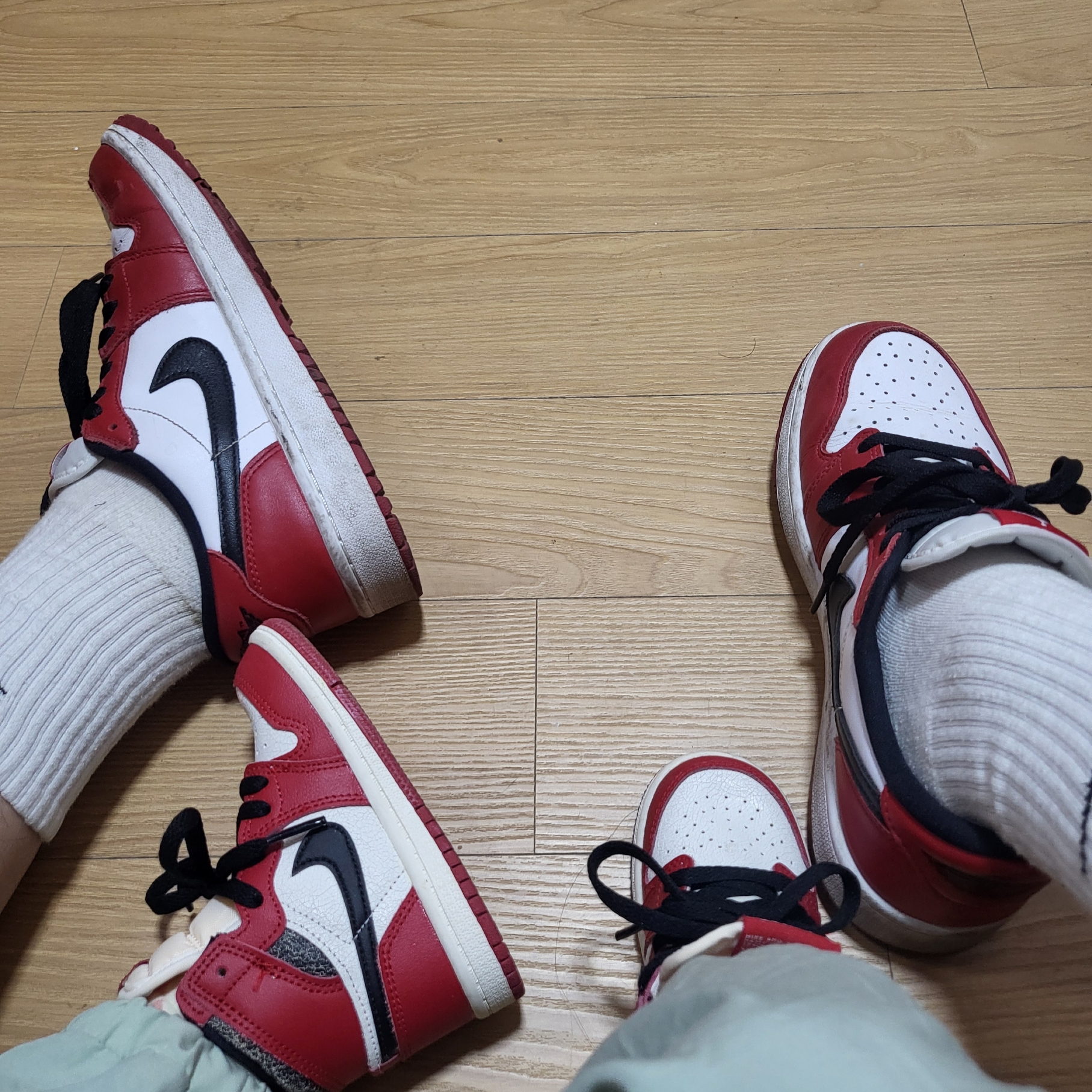 (TD) Jordan 1 Retro High OG Chicago 2022, Jordan 1 Low Golf Chicago 착용 스타일