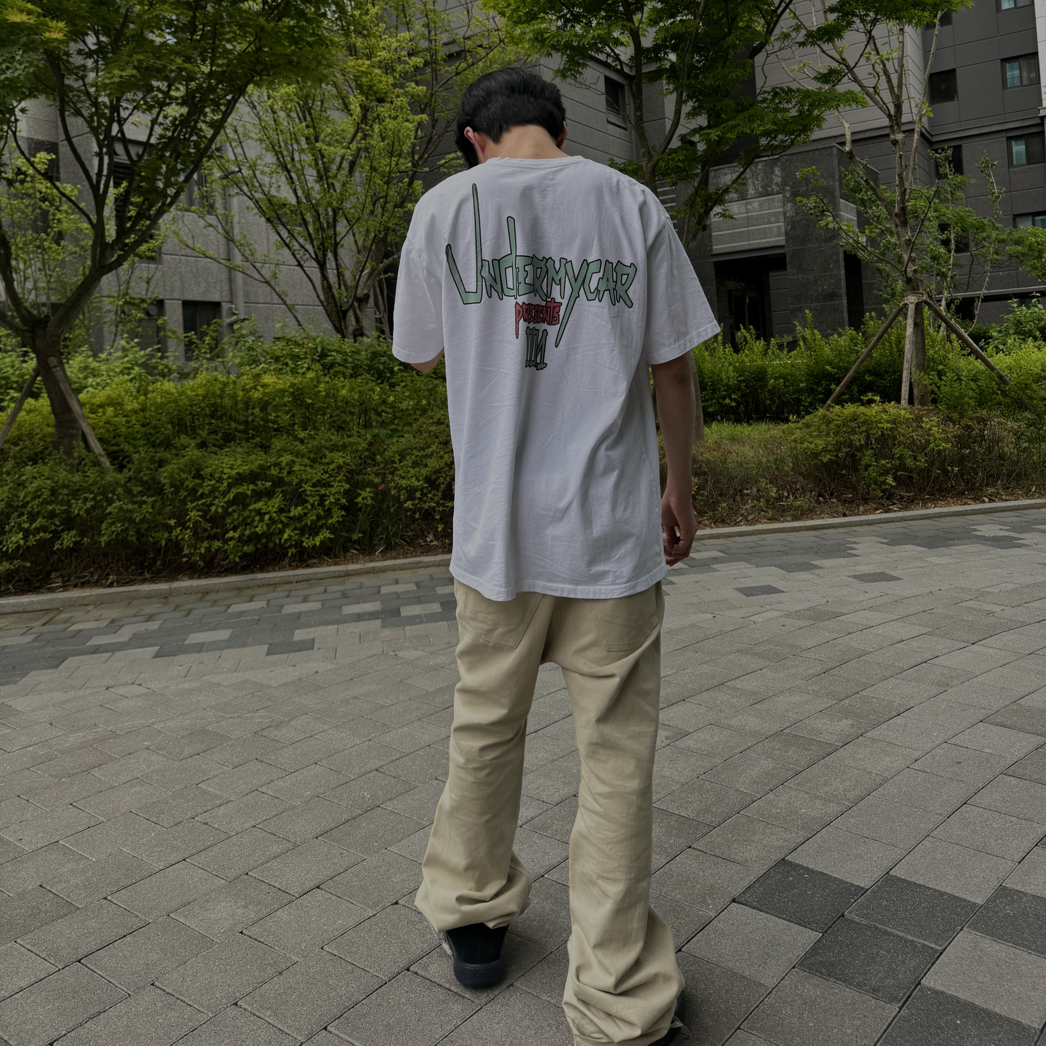 Nonnod Flared Pants Beige 착용 스타일