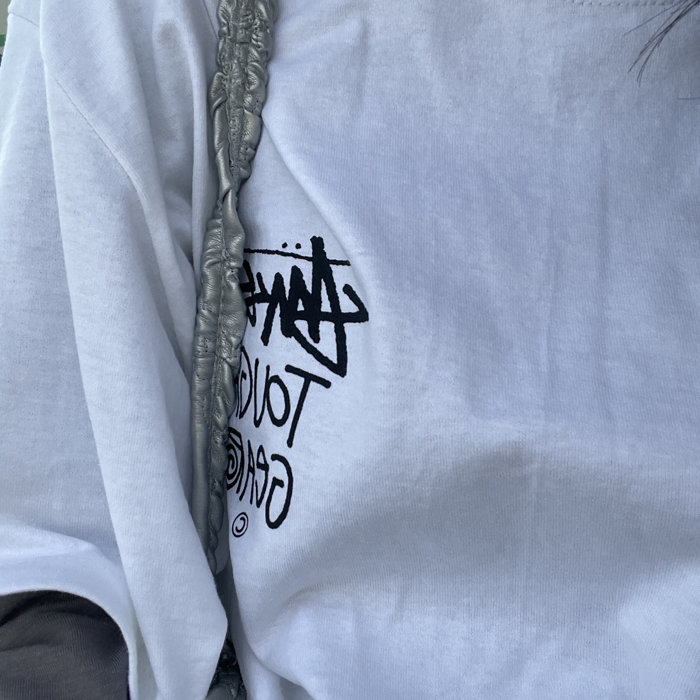 Stussy Tough Gear T-Shirt White 착용 스타일
