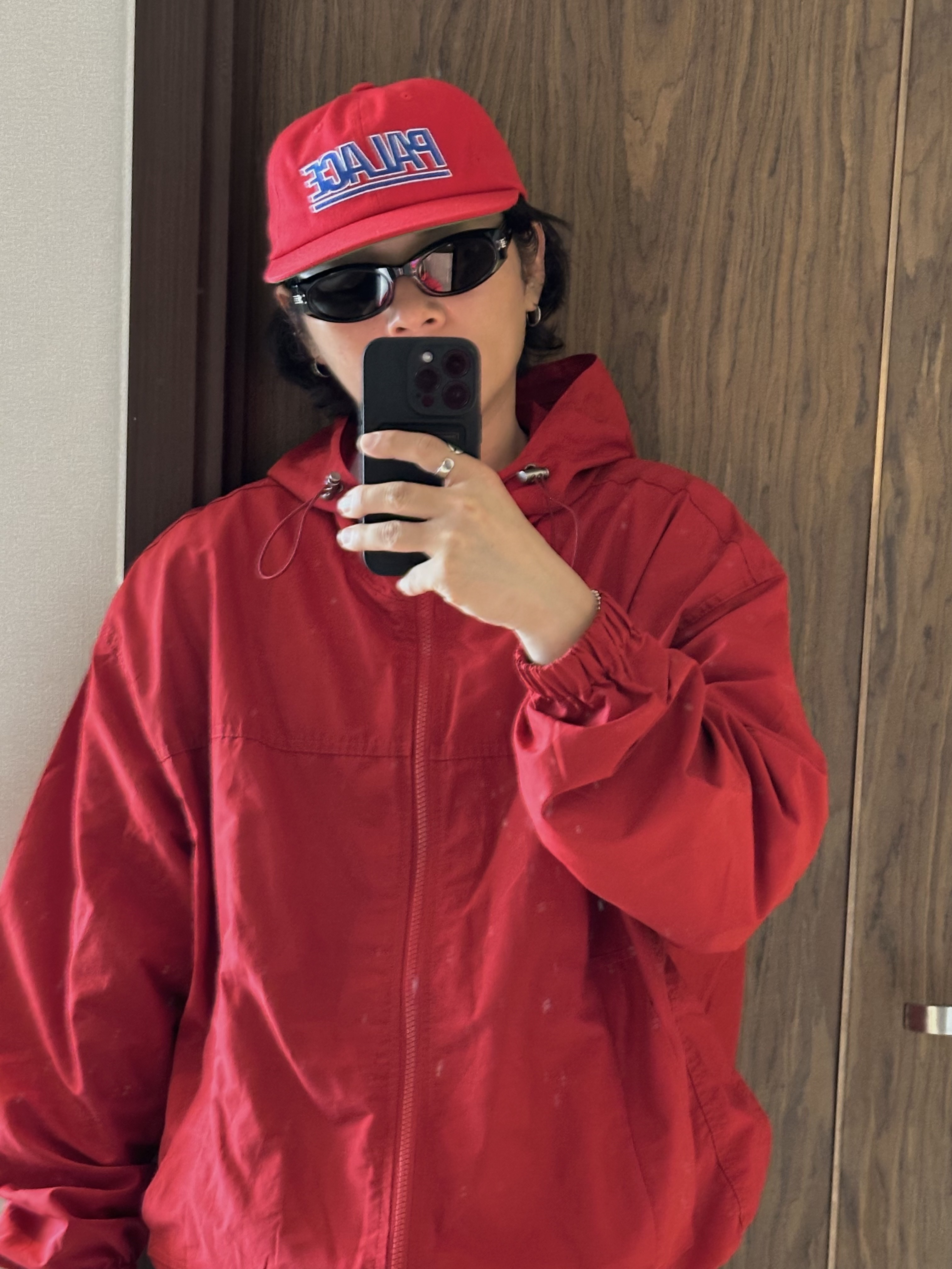 Palace Gigantic Pal Hat Red - 23SS, New Balance x Cayl Fresh Foam X More Trail v3 Shadow Grey 착용 스타일 - 2
