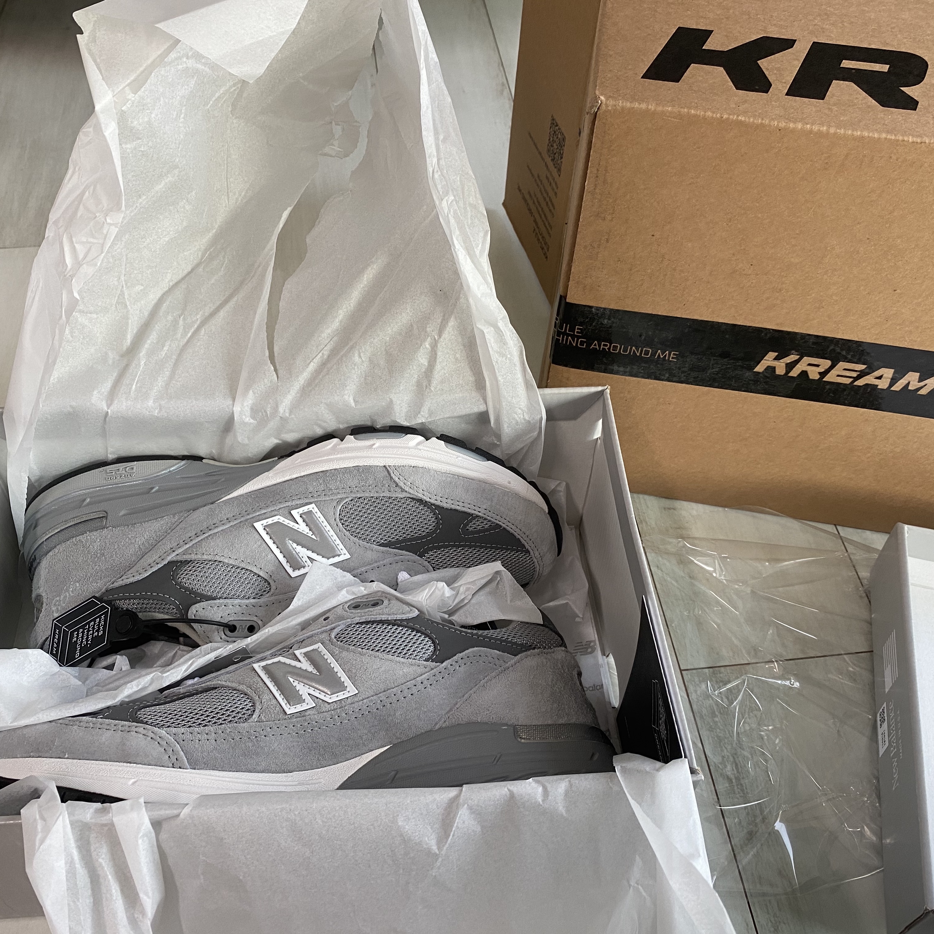 New Balance 993 Made in USA Grey - D Standard 착용 스타일