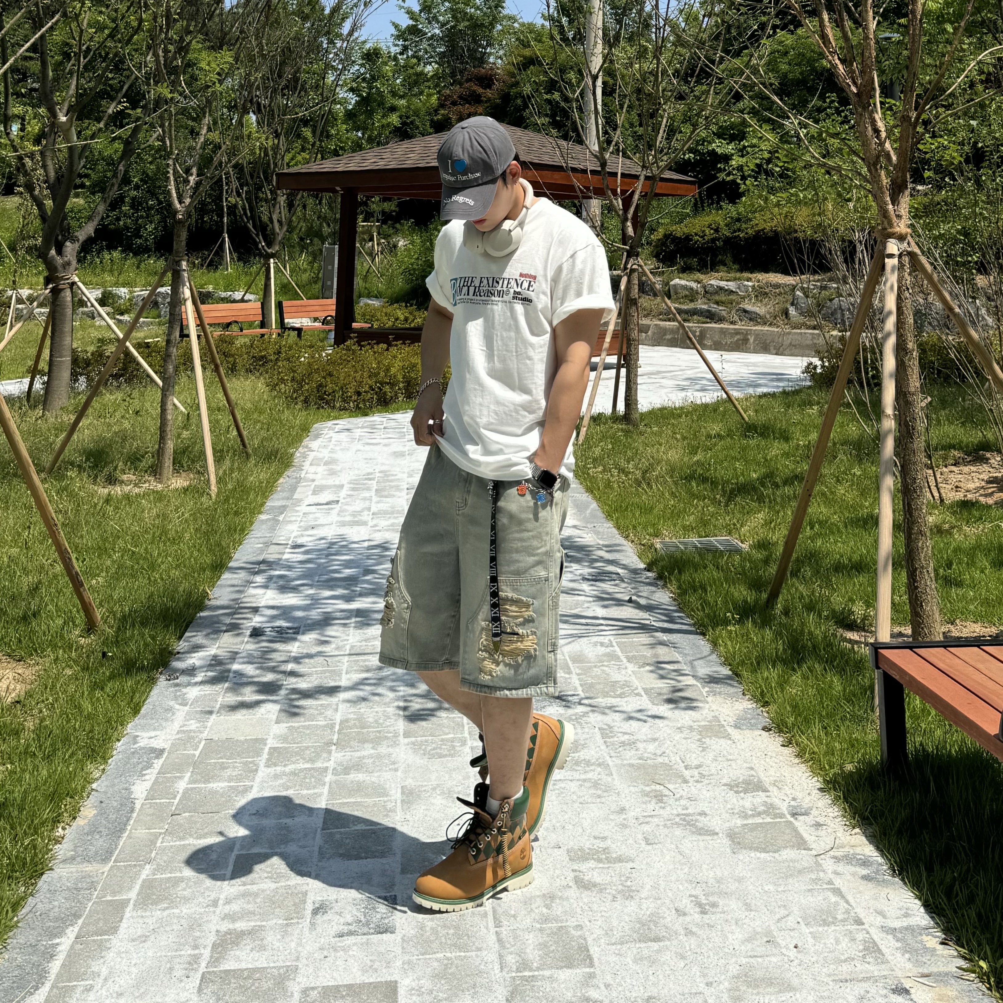 KASINA x Timberland 6 In Premium Vibram GTX Wheat 착용 스타일 - 2