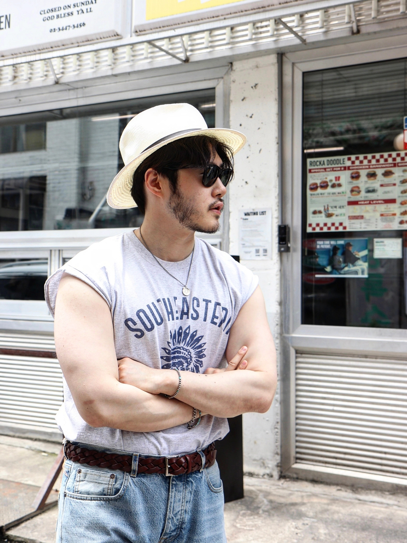 Wild Donkey Savages T-Shirt Heather Grey 착용 스타일 - 3