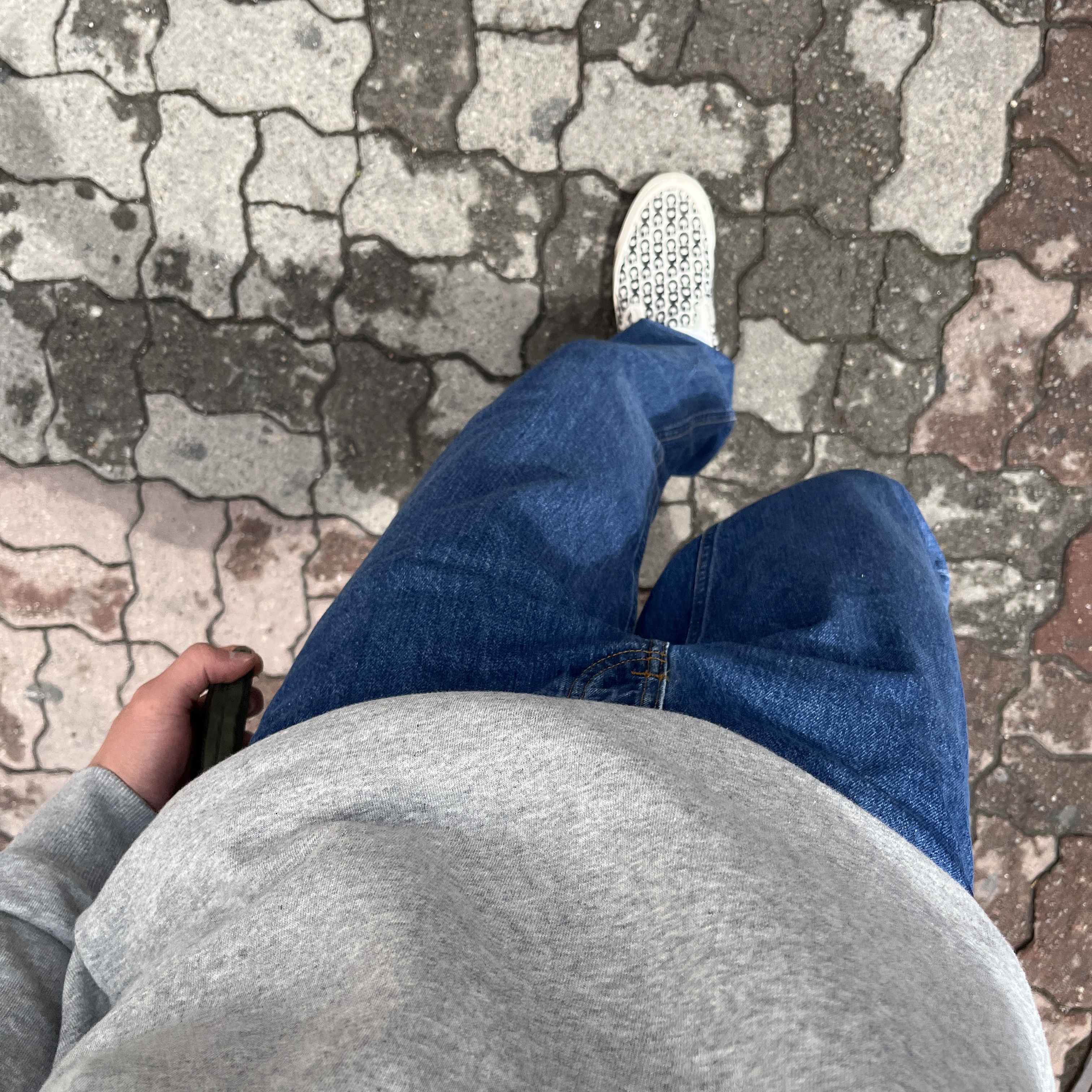 Vans Vault x CDG Slip-On LX White 착용 스타일