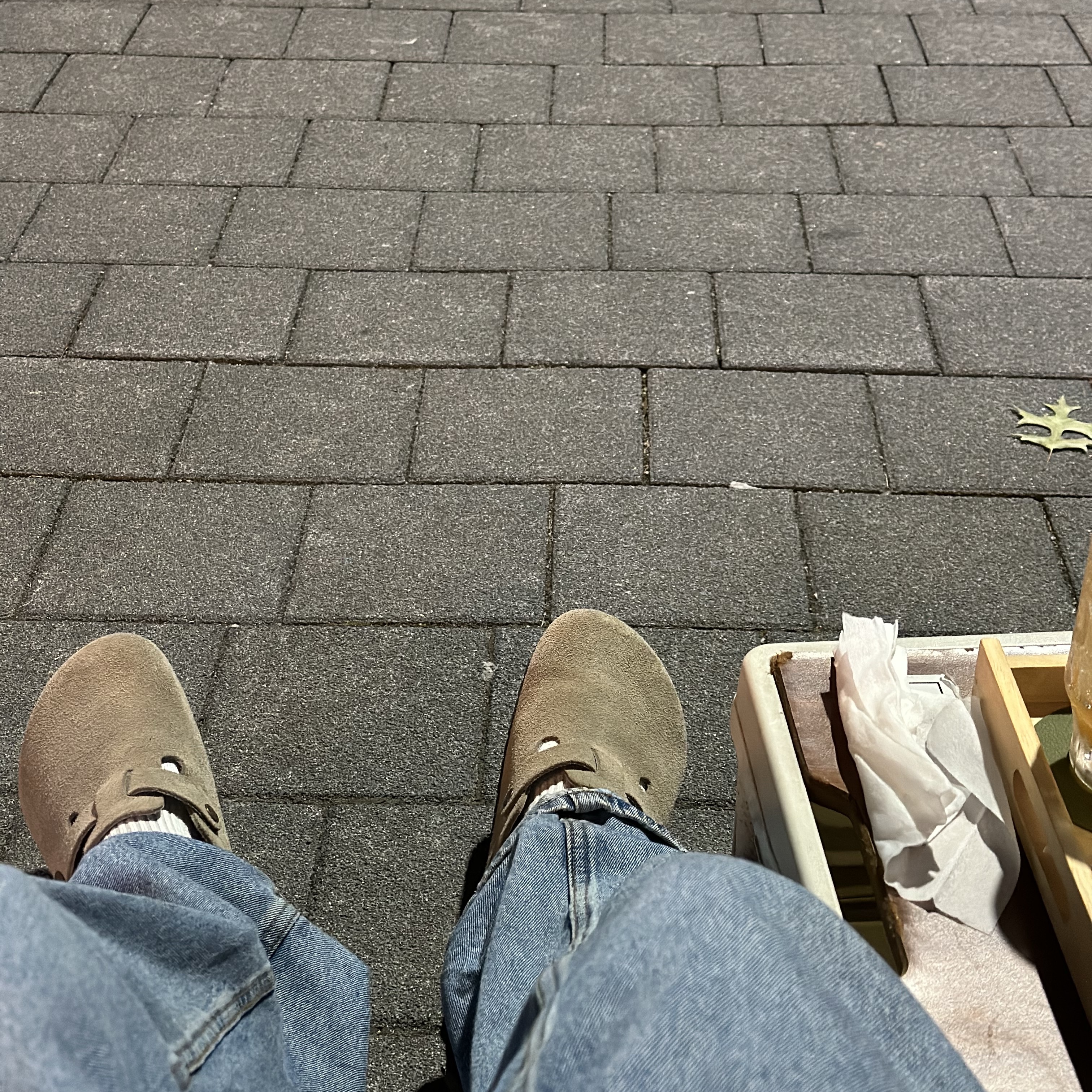 Birkenstock Boston Soft Footbed Taupe - Regular 착용 스타일