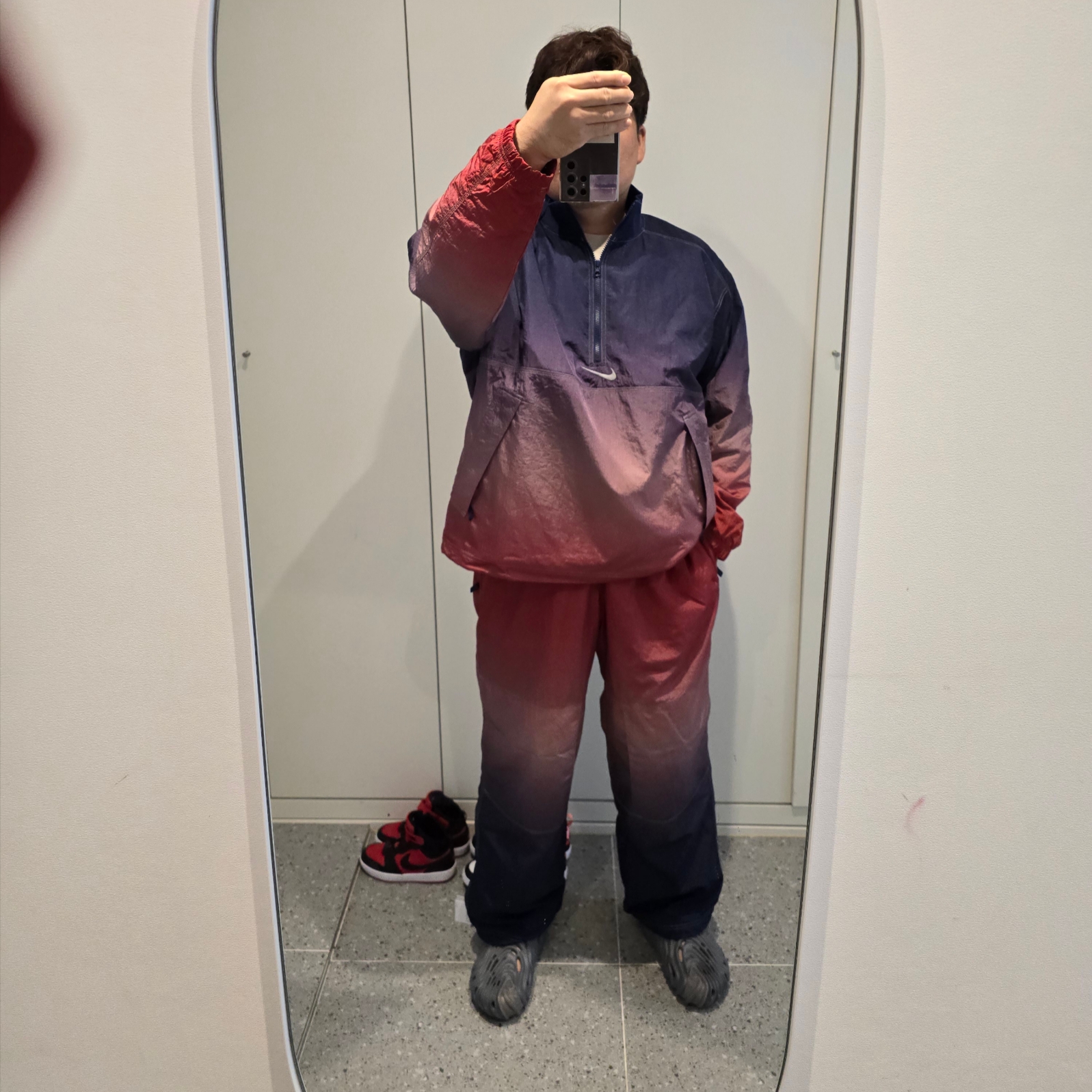Supreme x Nike Ripstop Pullover Multicolor - 24SS, Supreme x Nike Ripstop Track Pants Multicolor - 24SS 착용 스타일 - 1