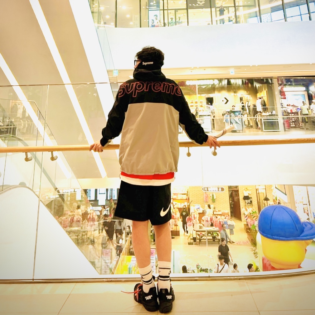 Supreme x The North Face Taped Seam Shell Jacket Grey - 22FW, Nike x Stussy Shorts Black (FJ9167-010) 착용 스타일