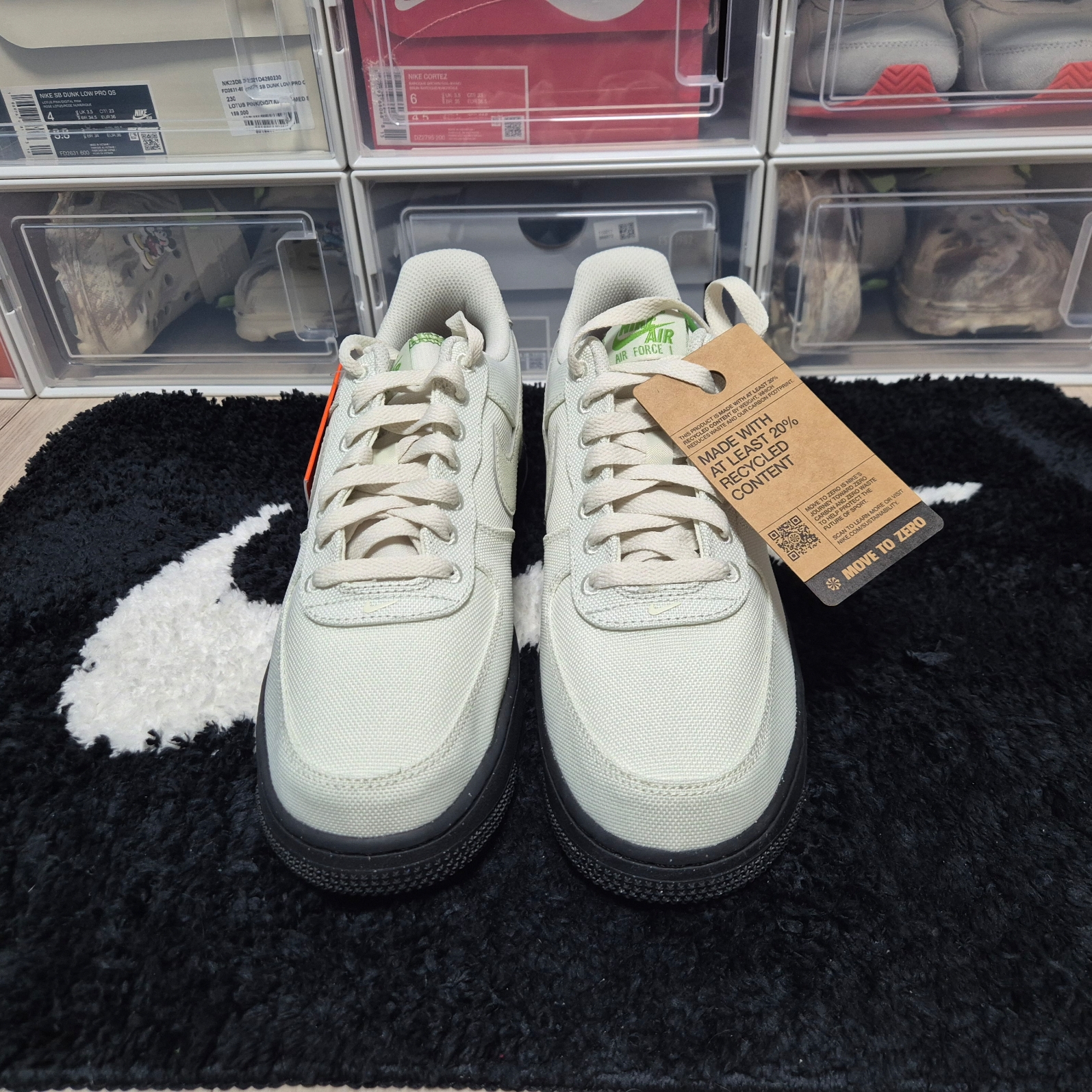 Nike Air Force 1 '07 LV8 Sea Glass Chlorophyll 착용 스타일 - 1