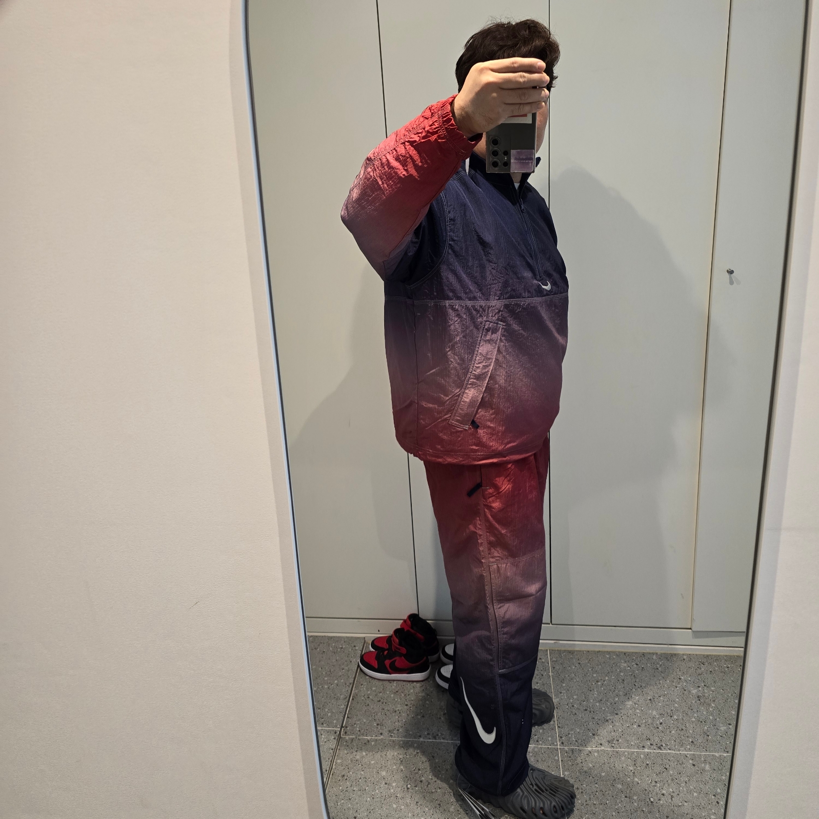 Supreme x Nike Ripstop Pullover Multicolor - 24SS, Supreme x Nike Ripstop Track Pants Multicolor - 24SS 착용 스타일 - 2