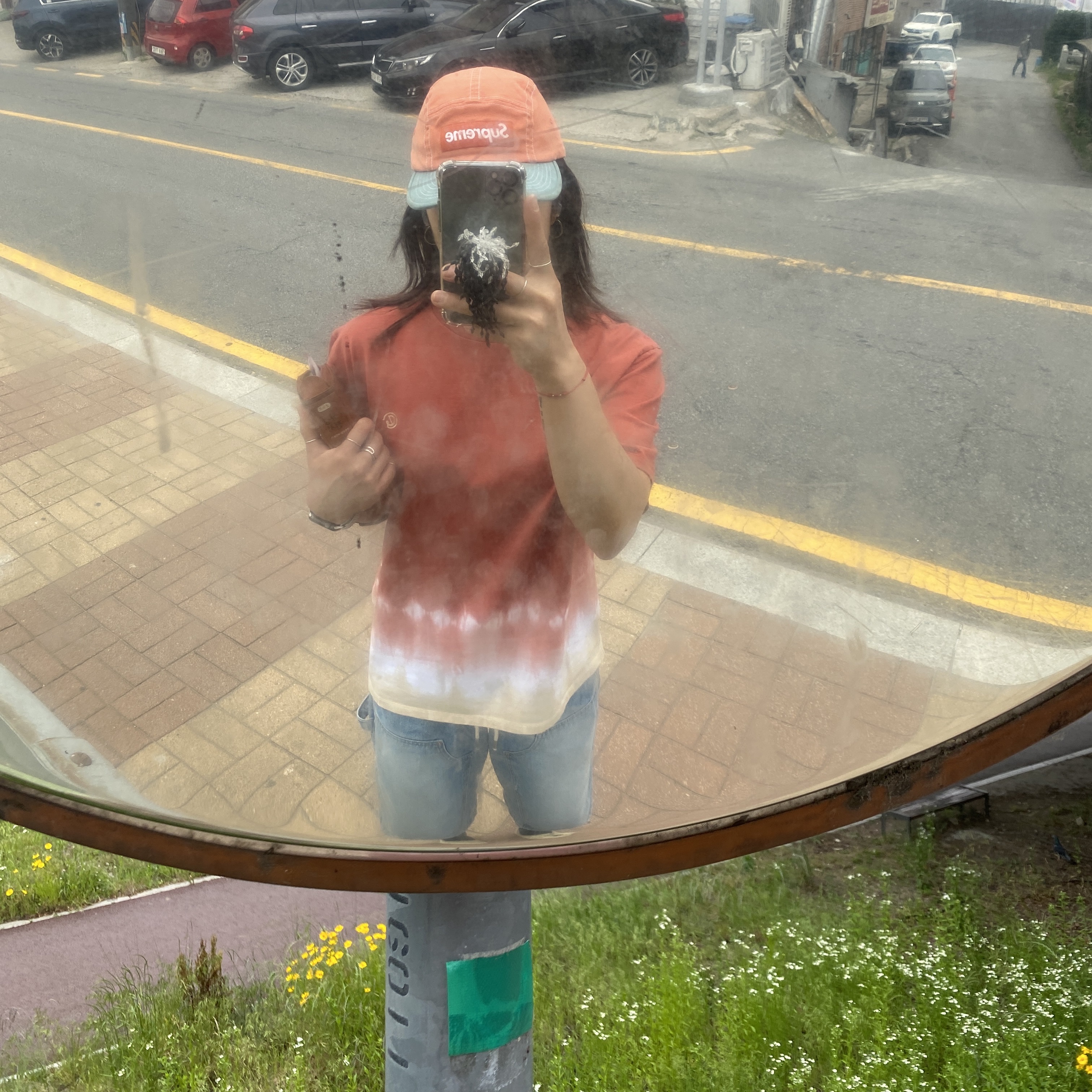 Supreme 2-Tone Twill Camp Cap Orange - 22SS 착용 스타일