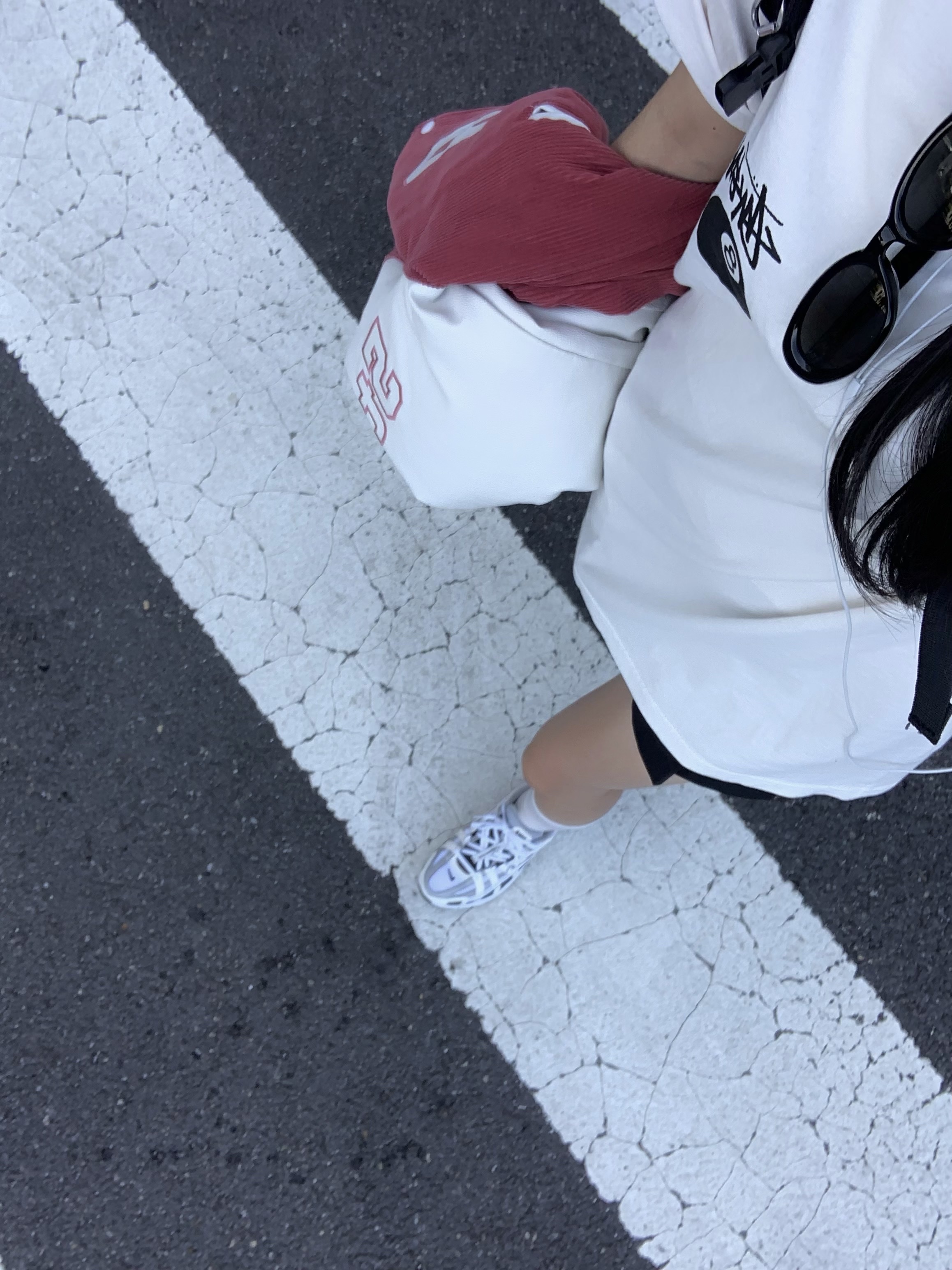 Stussy 8 Ball Pigment Dyed T-Shirt Natural, Nike P-6000 Sail Wolf Grey 착용 스타일 - 4