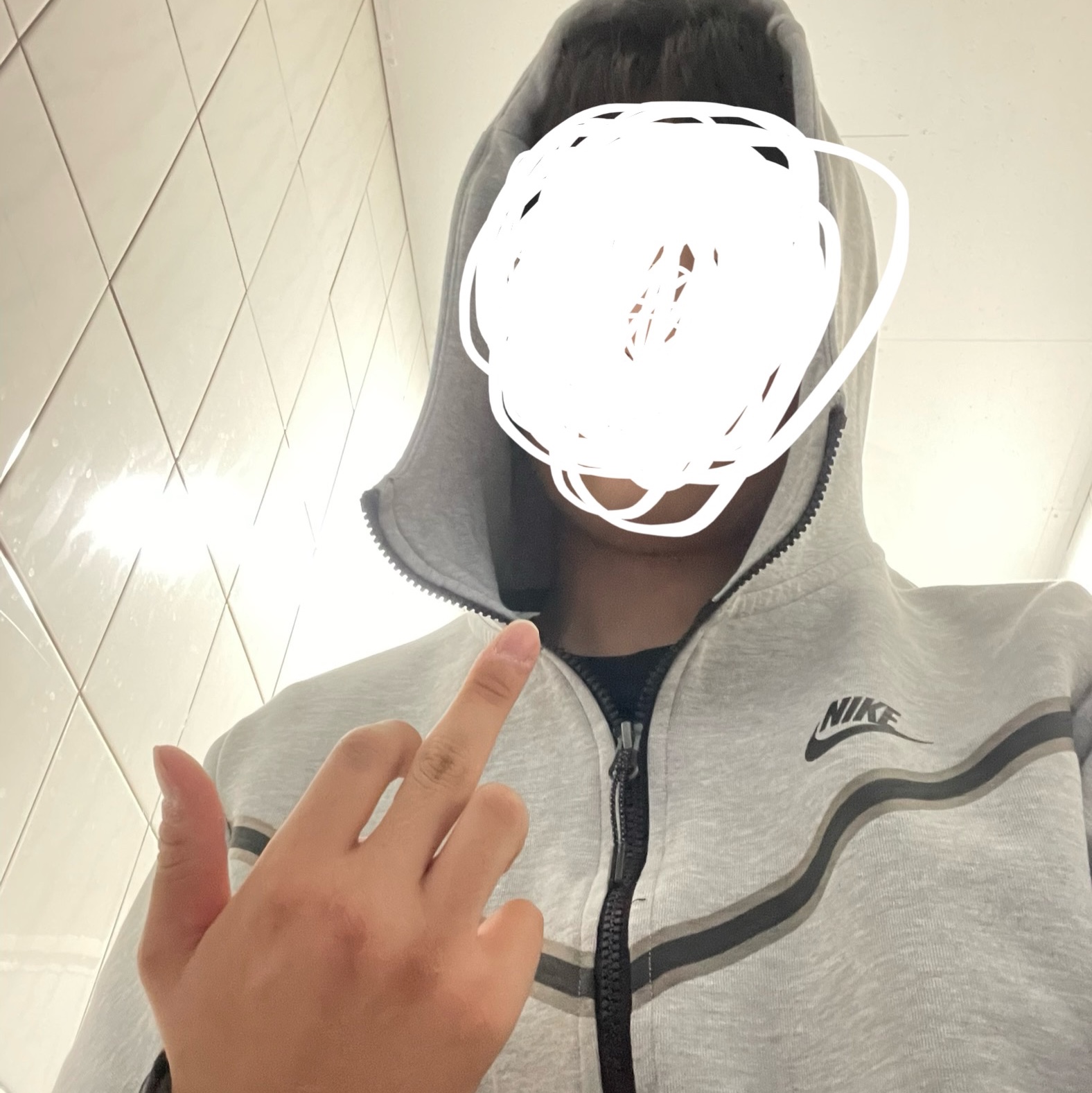 Nike NSW Tech Fleece Full Zip Hoodie Dark Grey Heather - Asia, Nike NSW Tech Fleece Full Zip Hoodie Dark Grey Heather - US/EU 착용 스타일 - 3