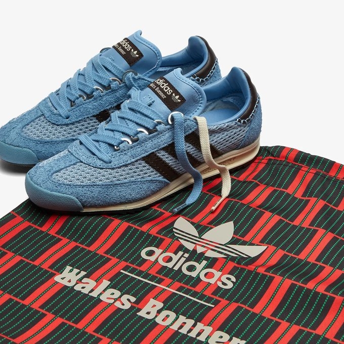 Adidas x Wales Bonner SL 76 Ash Blue Core Black 착용 스타일