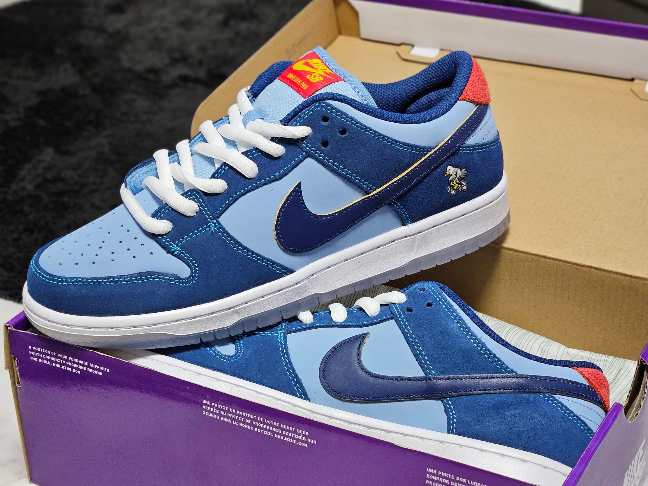 Nike x Why So Sad? SB Dunk Low Pro Coastal Blue 착용 스타일 - 1