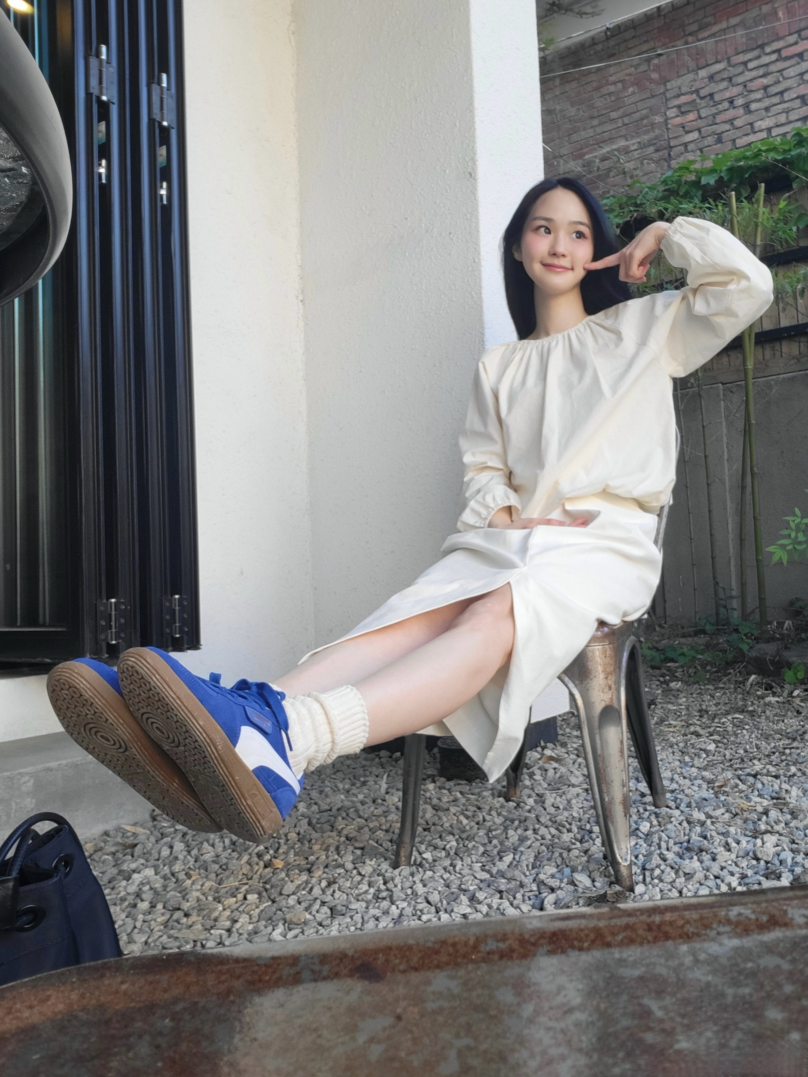 Puma Palermo Cobalt Glaze White 착용 스타일 - 1