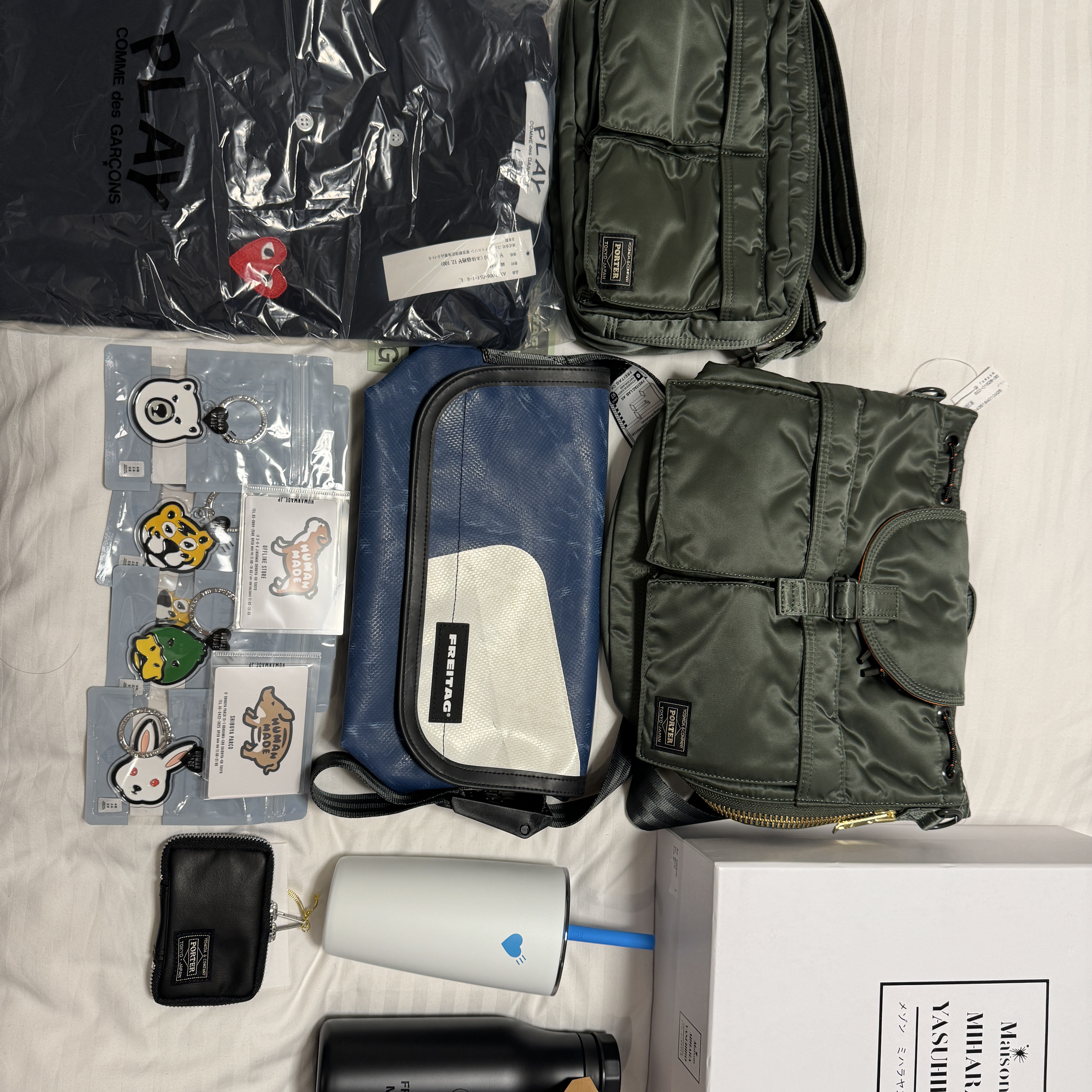Porter All New Tanker Sackpack Sage Green 착용 스타일