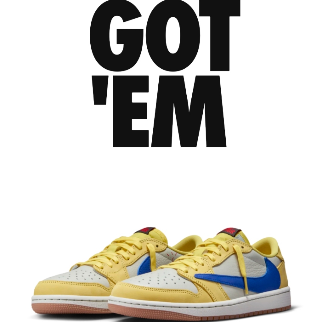 (W) Jordan 1 x Travis Scott Retro Low OG SP Canary 착용 스타일