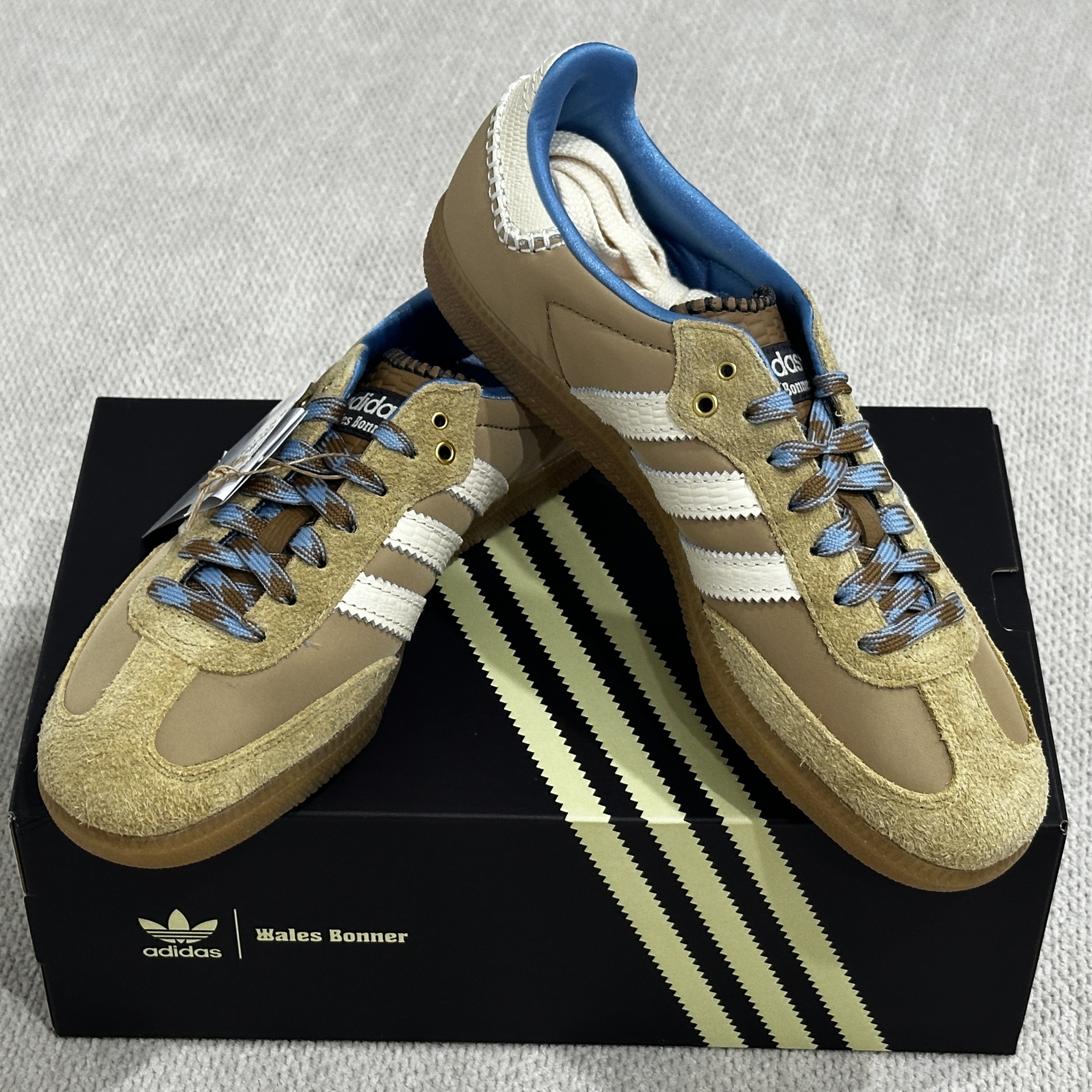 Adidas x Wales Bonner Samba Supplier Colour Wonder White 착용 스타일 - 4