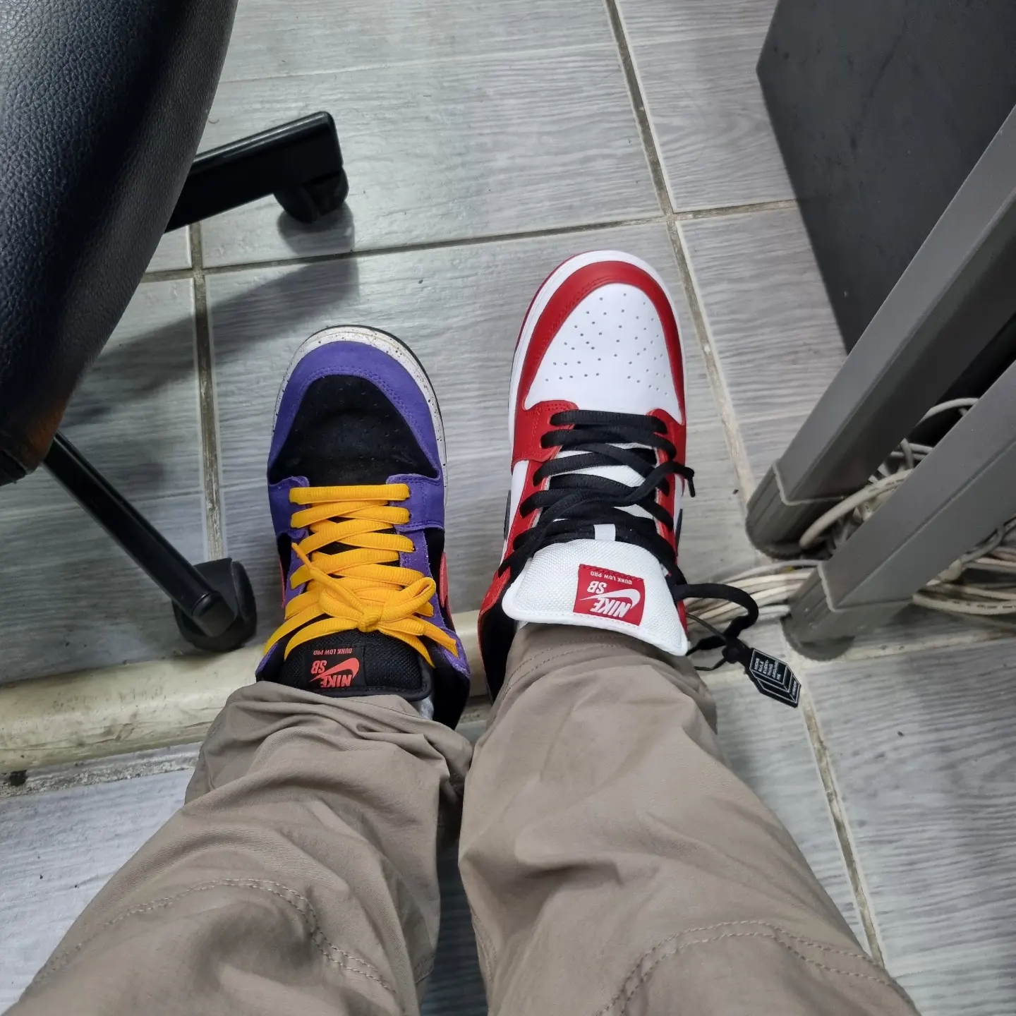 Nike SB Dunk Low Pro Chicago, Nike SB Dunk Low Pro Trail 착용 스타일