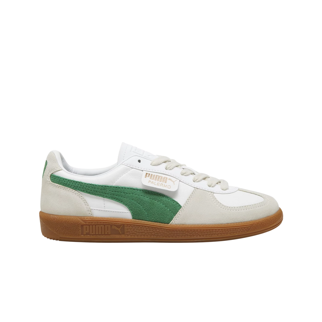 396464-07 Puma Palermo Leather White Archive Green