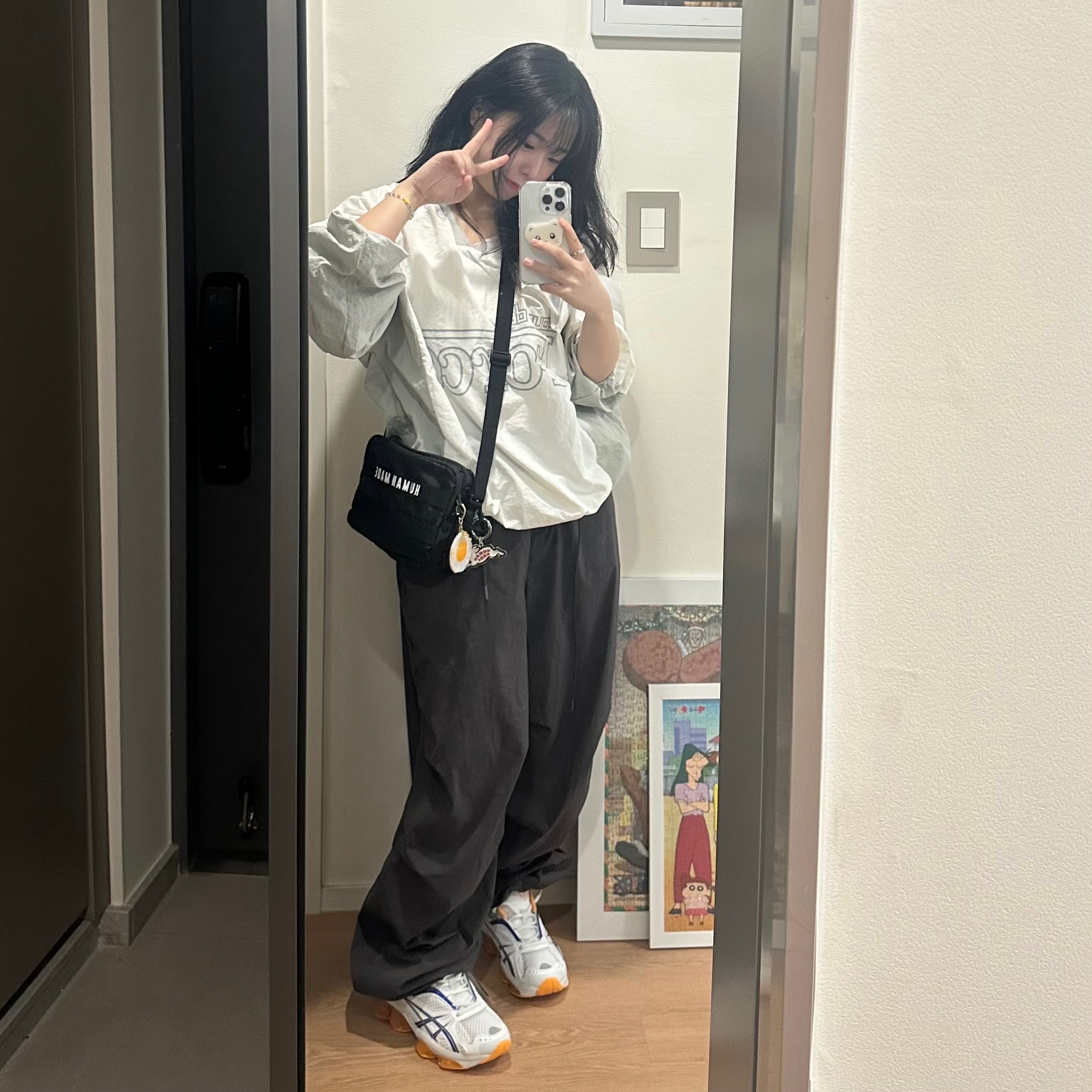 Human Made Military Light Pouch Black, Asics x Kiko Kostadinov Gel-Quantum Zientzia White Blue 착용 스타일 - 1