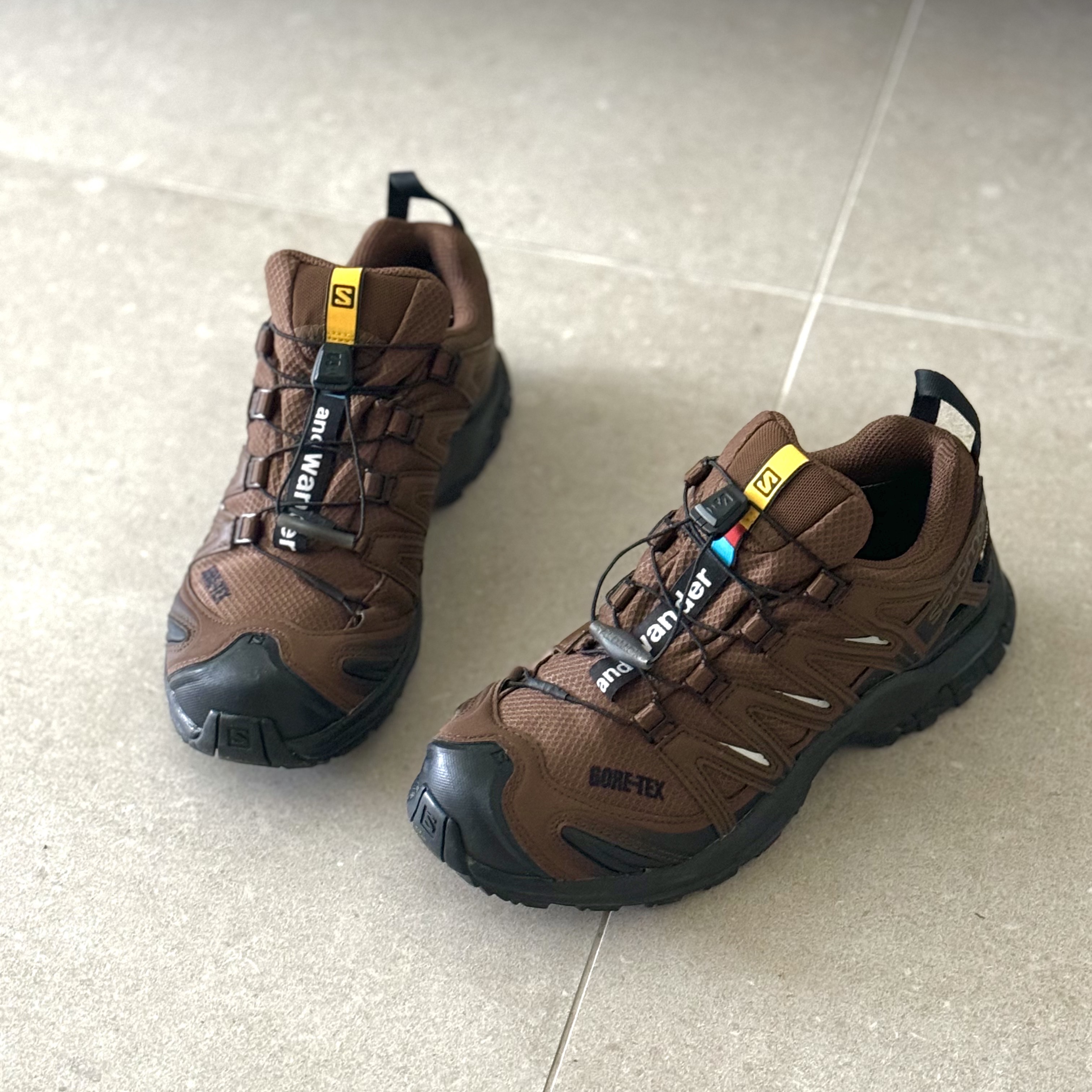Salomon x And Wander XA Pro 3D Gore-Tex Brown 착용 스타일