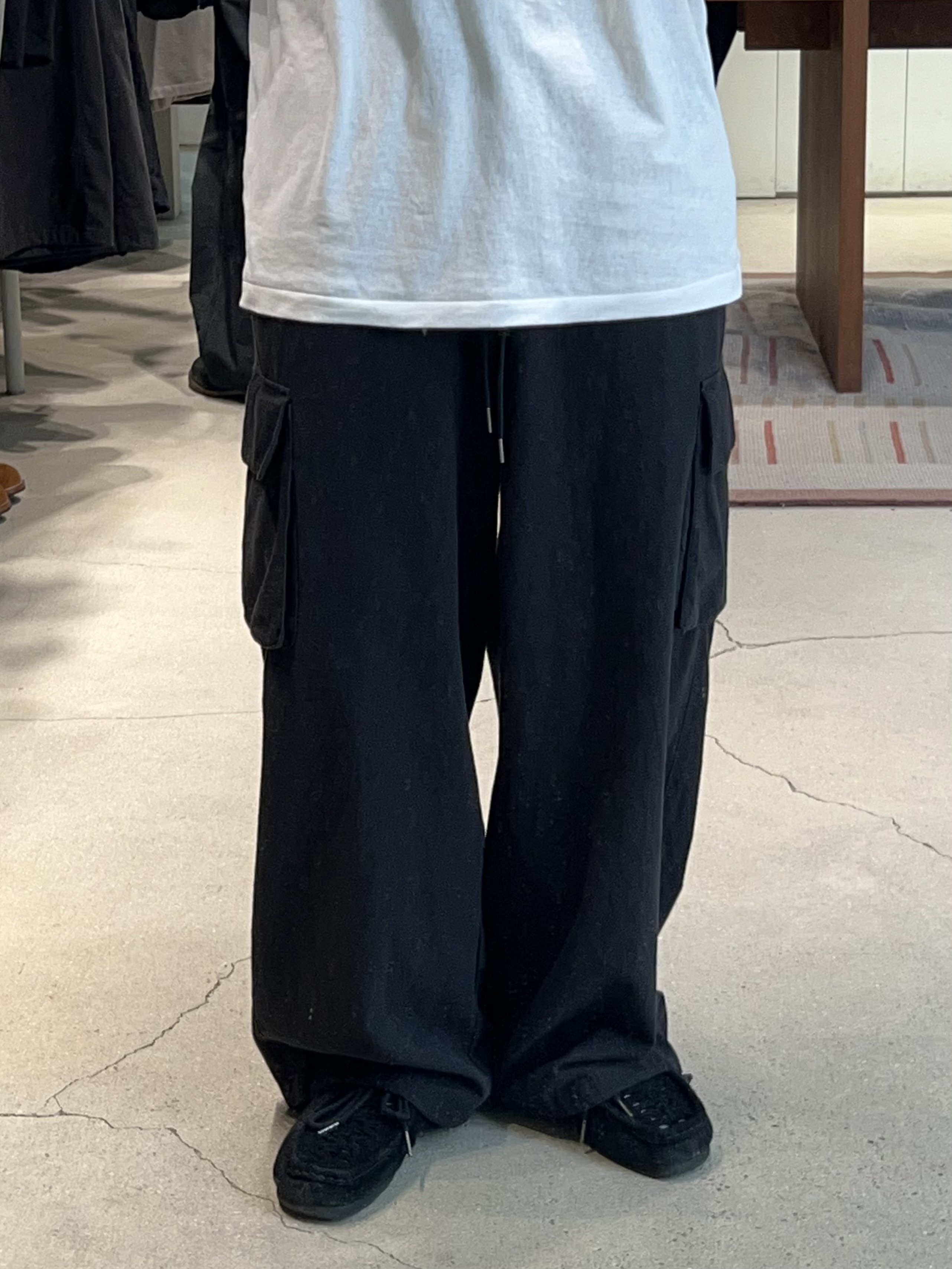 Polyteru Human Index Human Regular 1/2 T-Shirt Dyed Blue, Polyteru 1011 Nylon Track Pants Dark Navy - 24SS 착용 스타일 - 7