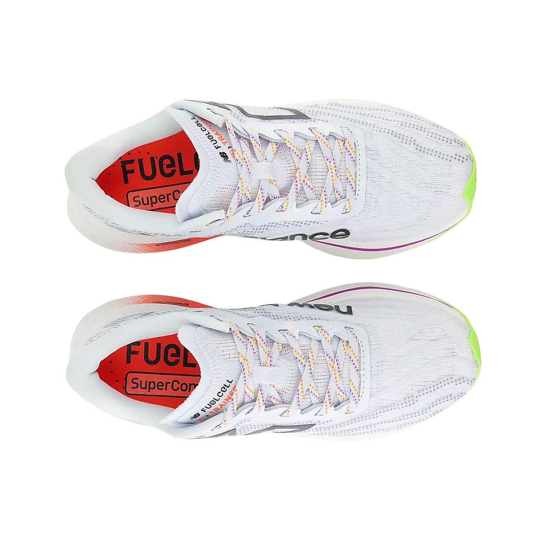 뉴발란스 퓨어셀 슈퍼컴프 트레이너 v2 아이스 블루 네온 드래곤 플라이 - 2E 와이드(New Balance Fuelcell Supercomp Trainer v2 Ice Blue Neon Dragon Fly - 2E Wide) - 2