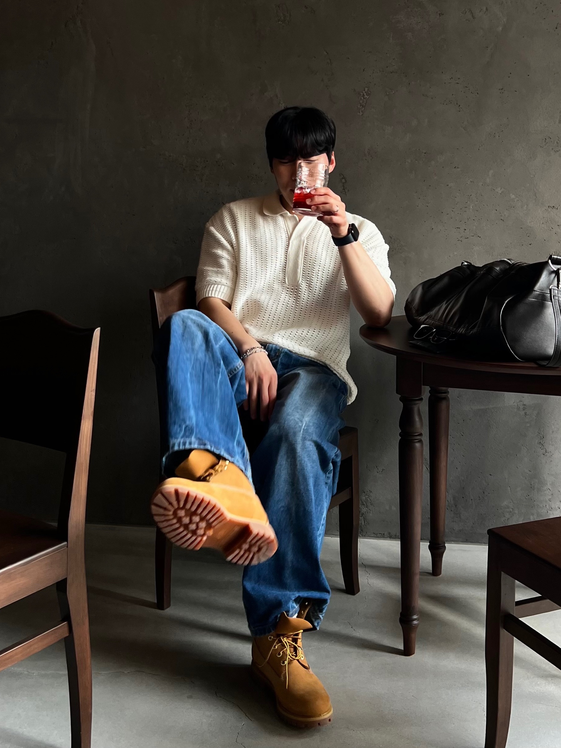 Timberland Premium 6 inch Waterproof Boot Wheat Nubuck - Wide 착용 스타일 - 2