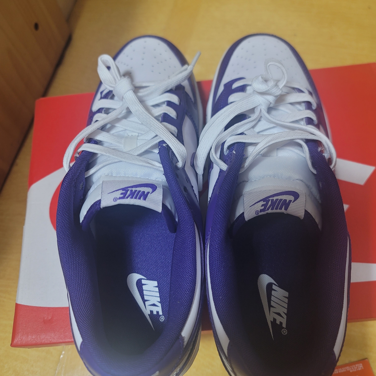 Nike Dunk Low Retro Championship Court Purple 착용 스타일 - 2