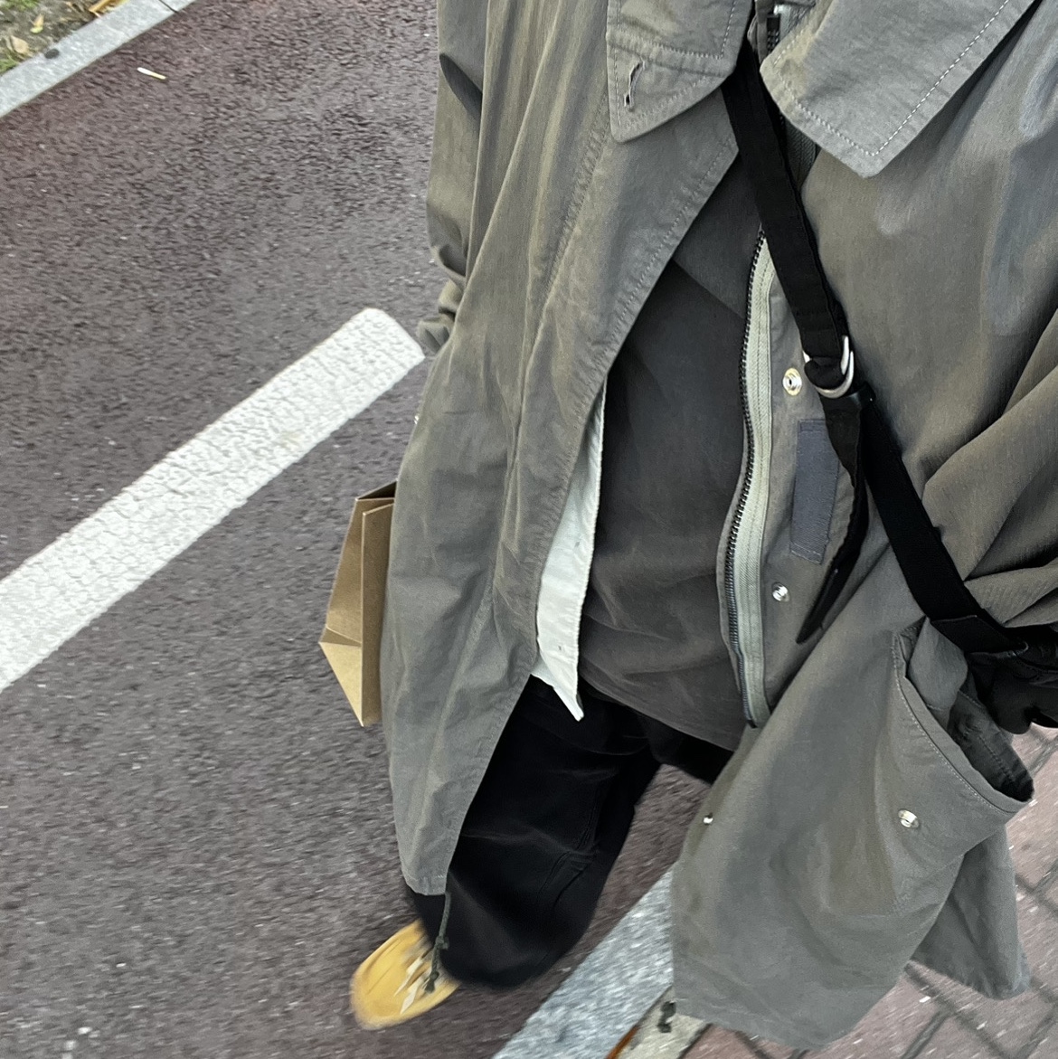 Polyteru 1011 Fatigue Sweatpants 1.2v Bleached Black, Polyteru Human Index Index Cargo Pants Black 착용 스타일 - 1