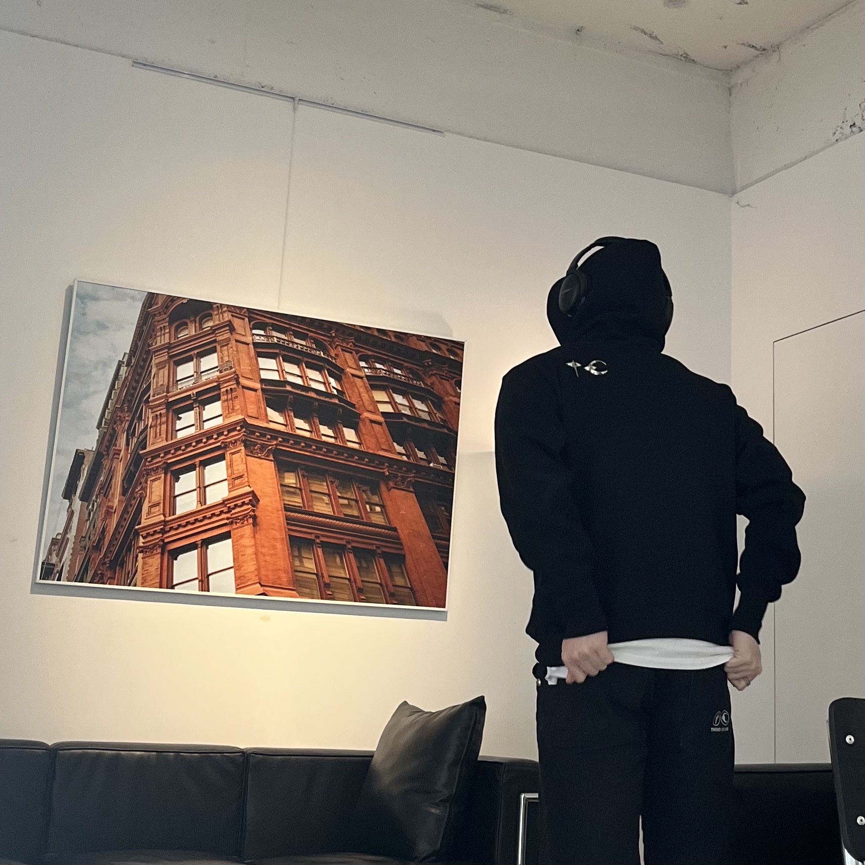 Thug Club Armor Hoodie Black, Thug Club Thug Pants (2) Black 착용 스타일